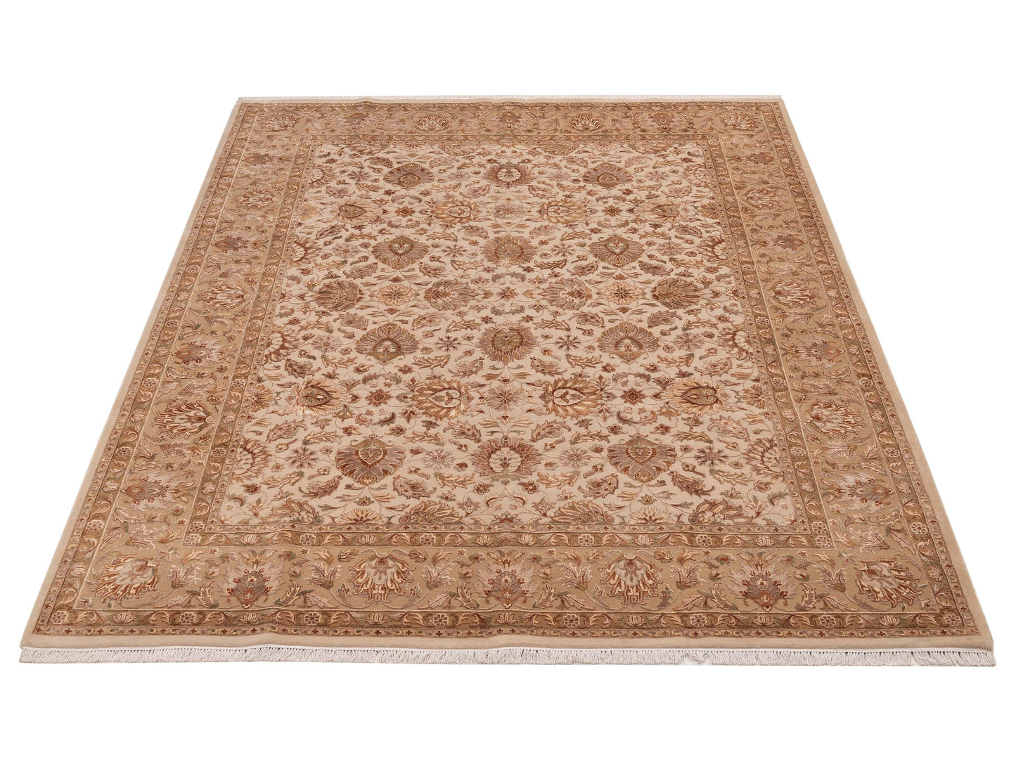 Imperial Silk 153363 Beige Cream 8.2x10 Hand Knotted Rug