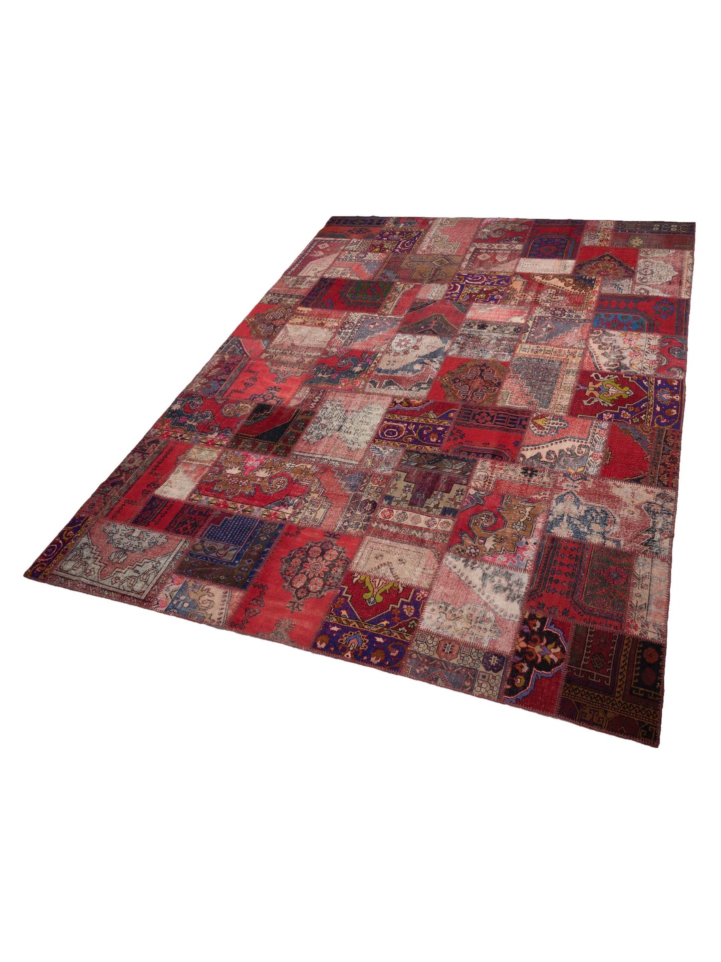 Turkish Vestige Patchwork 146044 Multi 12x15.9 Hand Knotted Rug