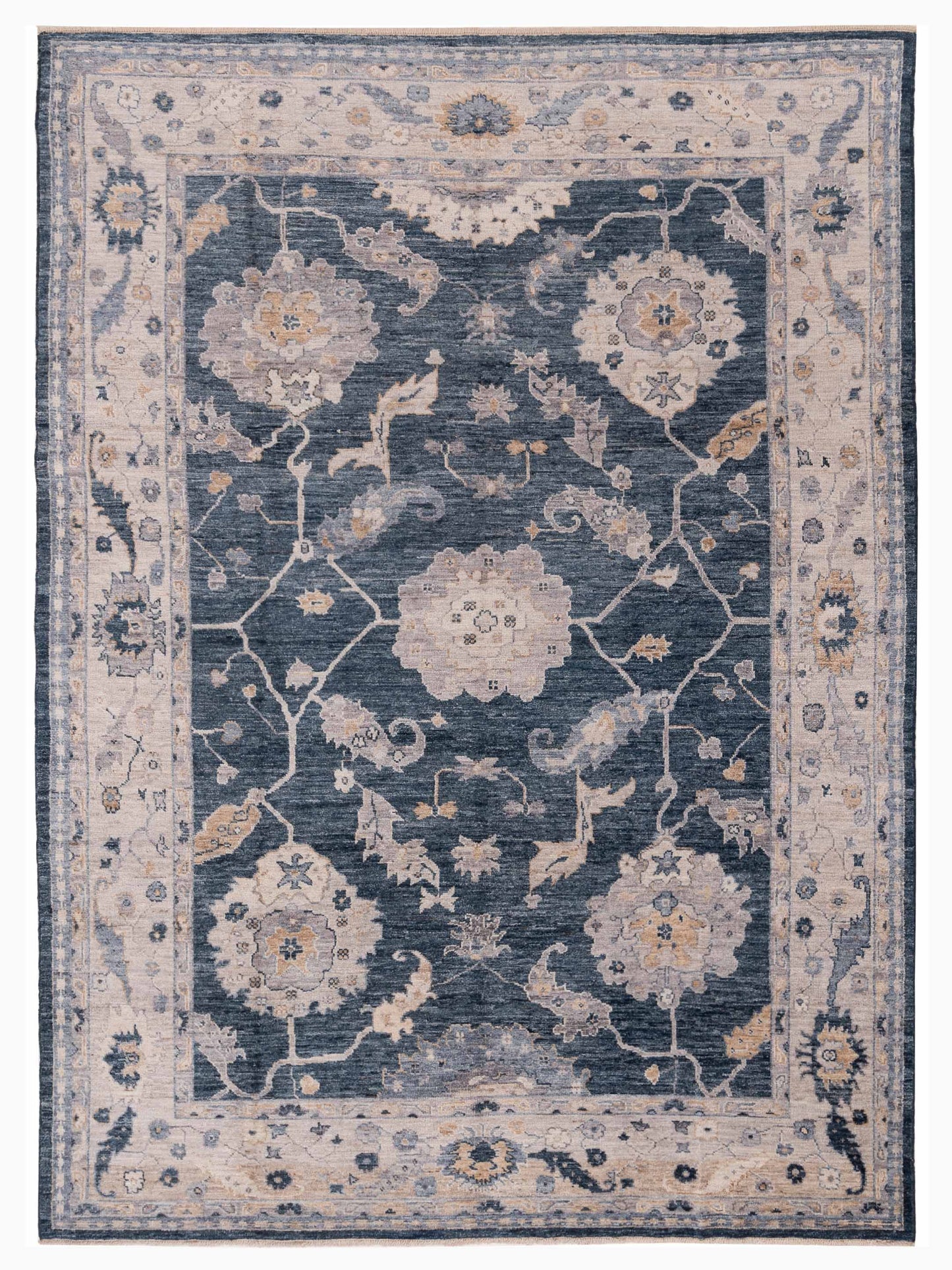 Anadol Angora Oushak  Blue Ivory Traditional