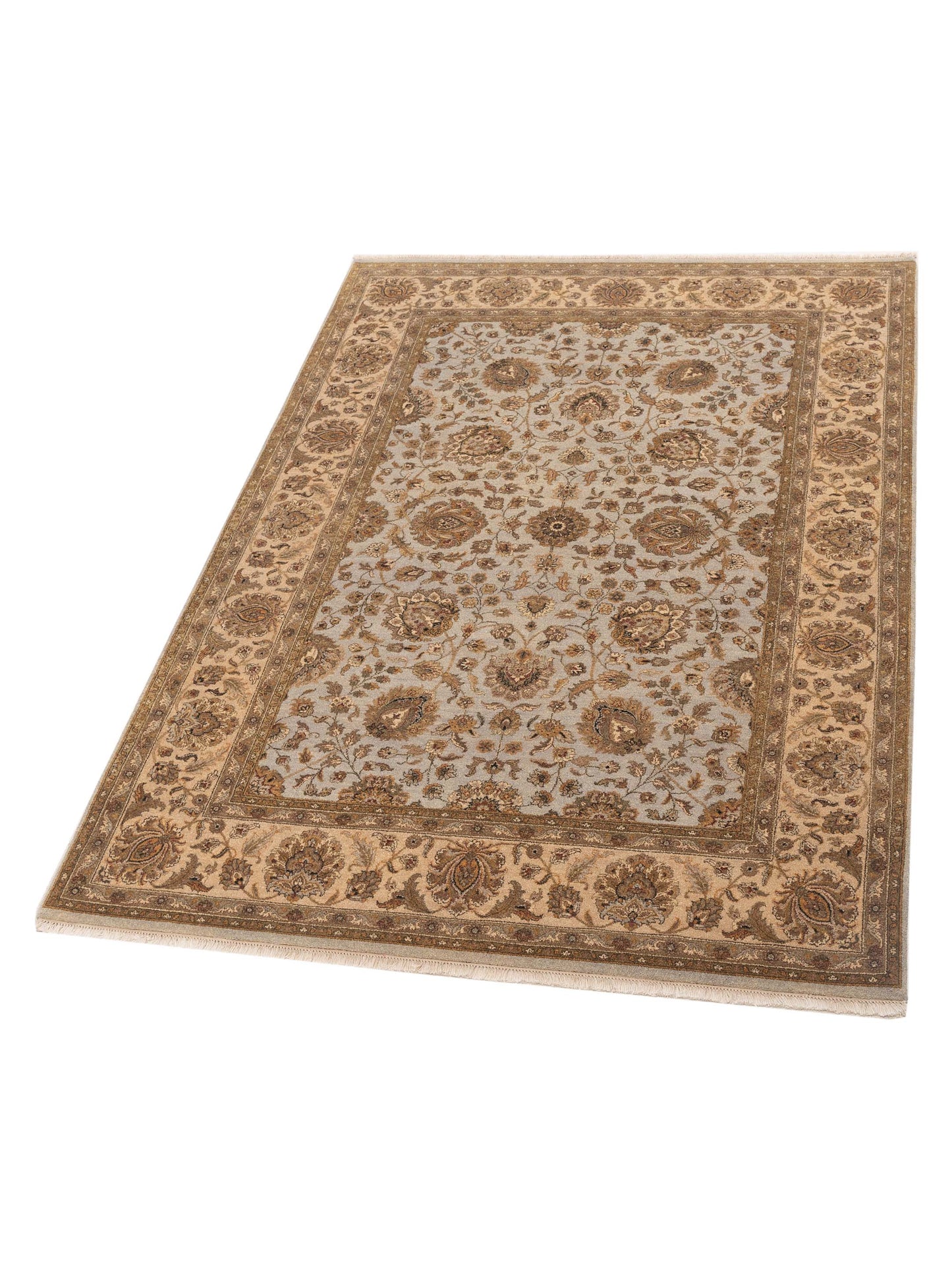 Haji Jalili 111282 Silver Ivory 6.1x8.6 Hand Knotted Rug
