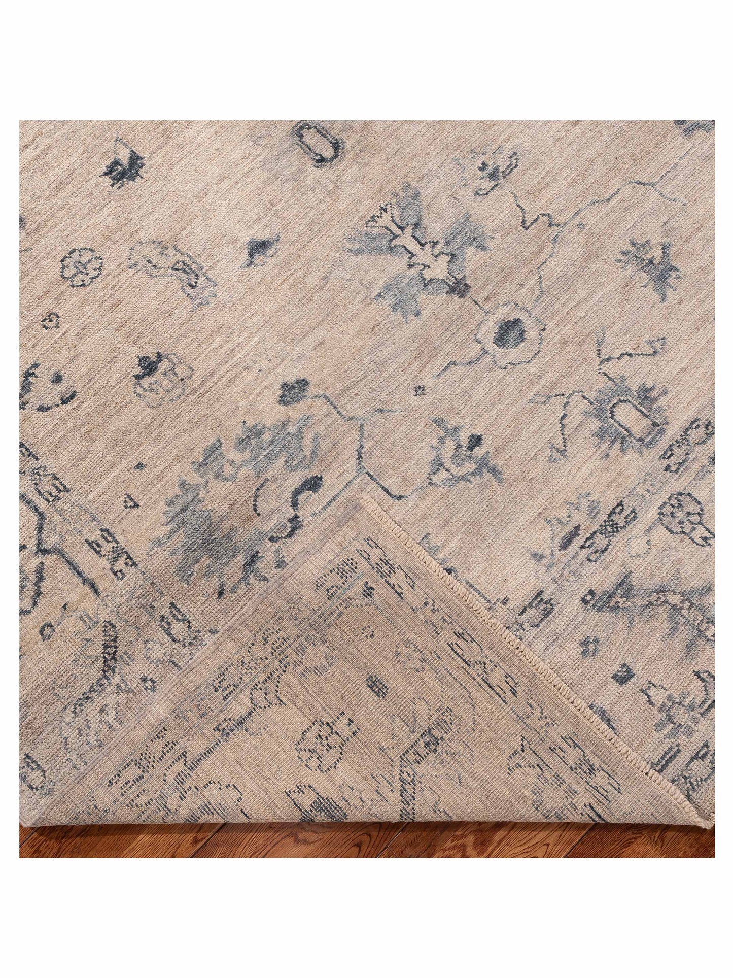Angora Oushak 156098 Gray Gray 8x9.11 Hand Knotted Rug