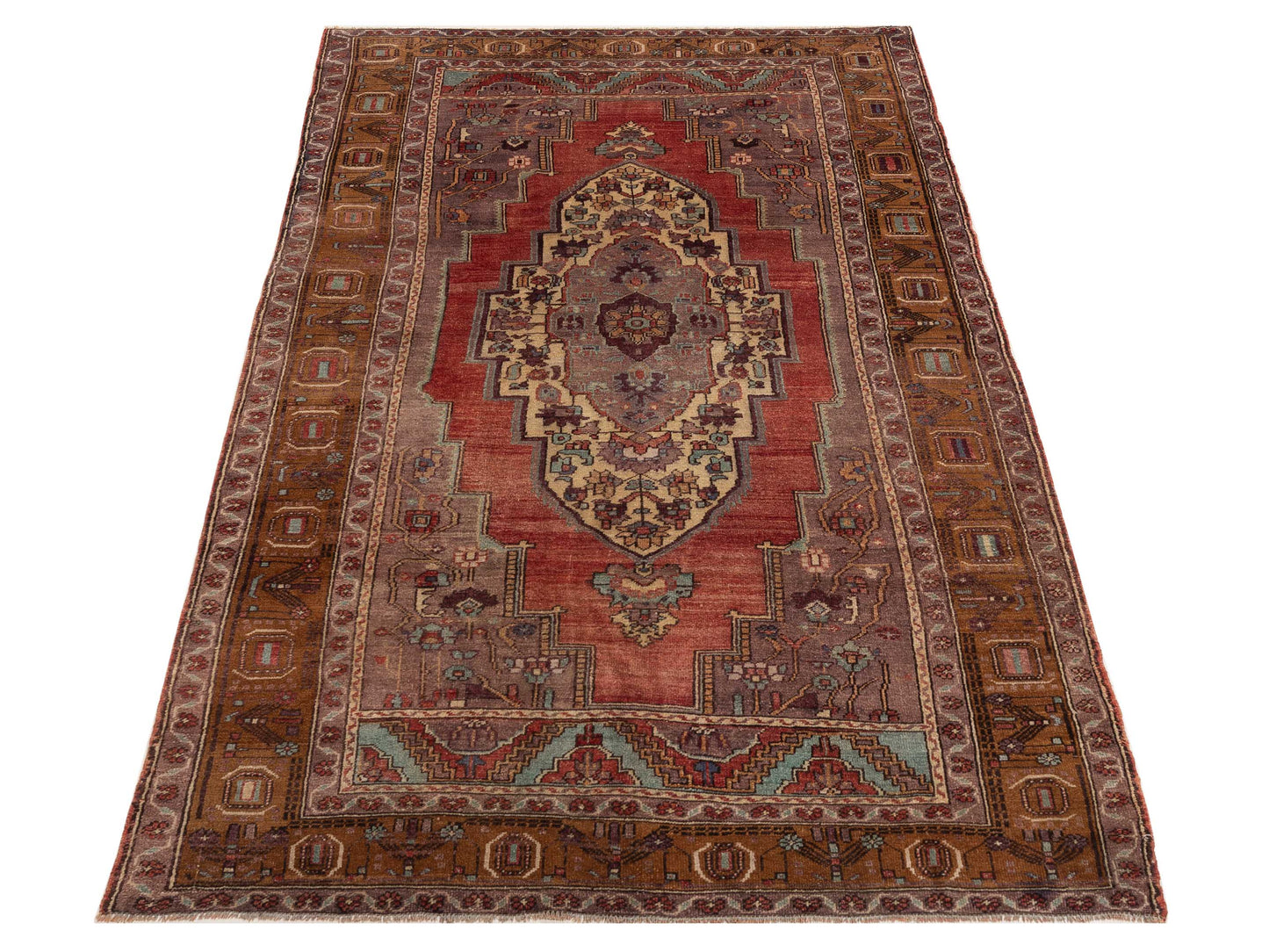 Old Anatolian 154139 Rust Gold 5.10x10.4 Hand Knotted Rug