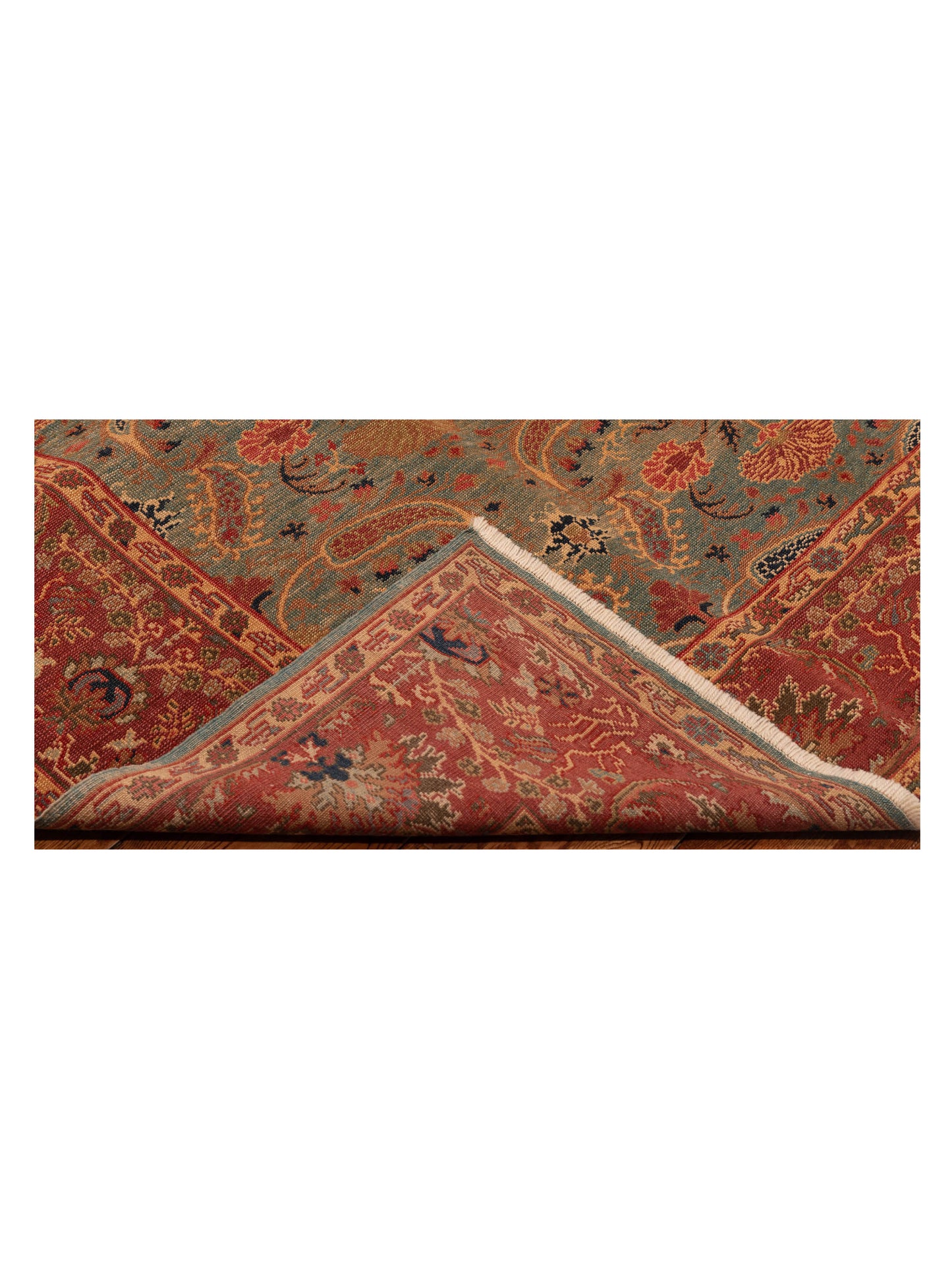Antique Loom 147422 Blue Rust 6.10x7.10 Hand Knotted Rug