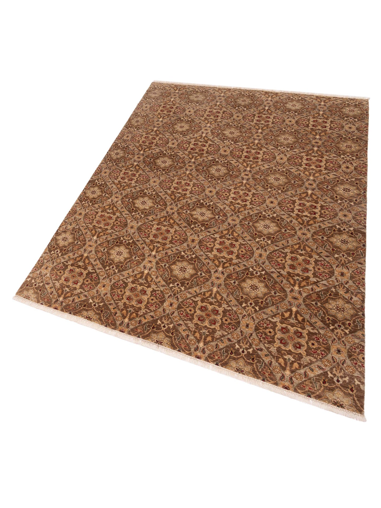 Haji Jalili 111289 Brown Brown 6x9.2 Hand Knotted Rug