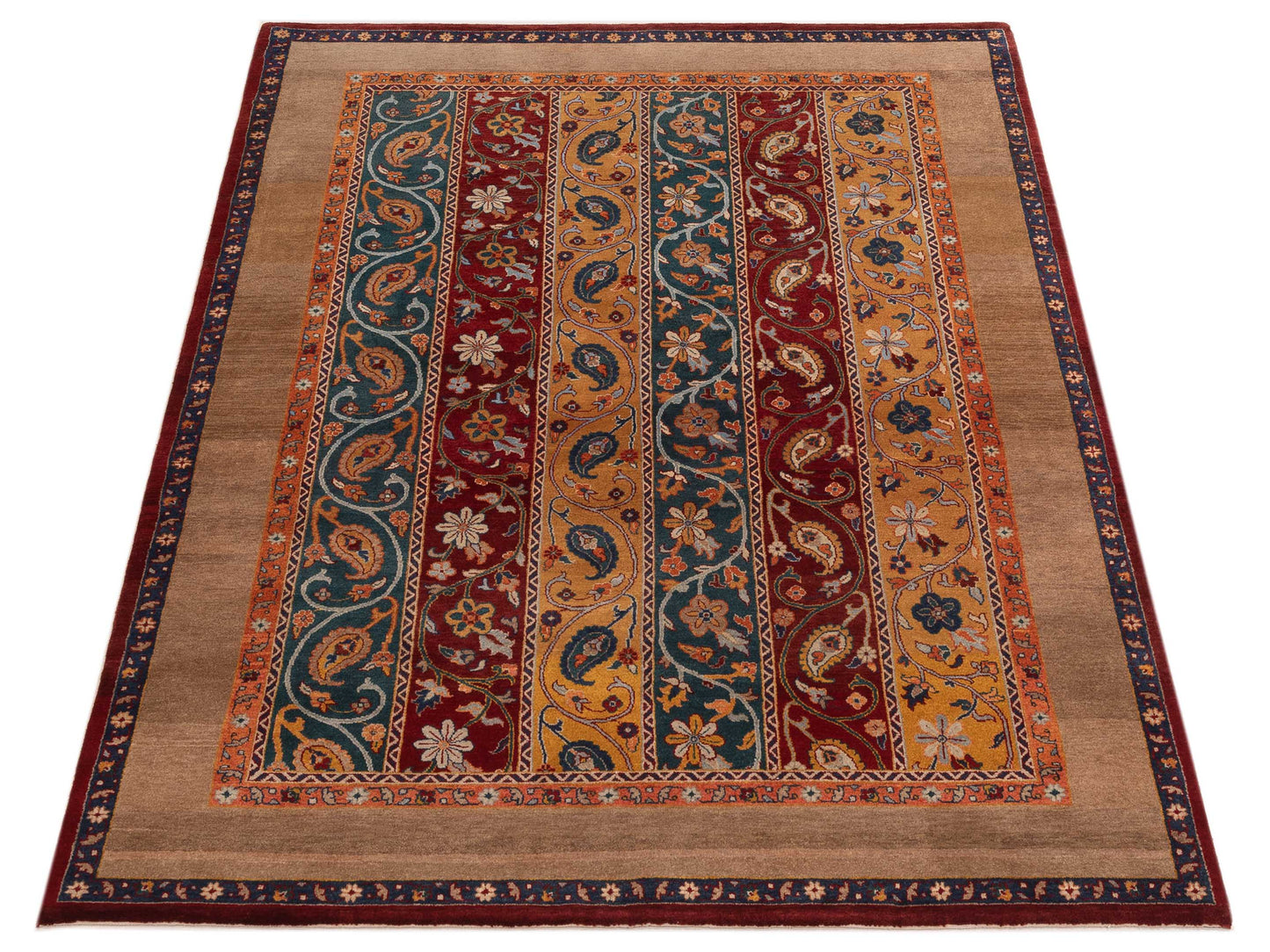 Shawl 112865 Multi 5.9x7.10 Hand Knotted Rug