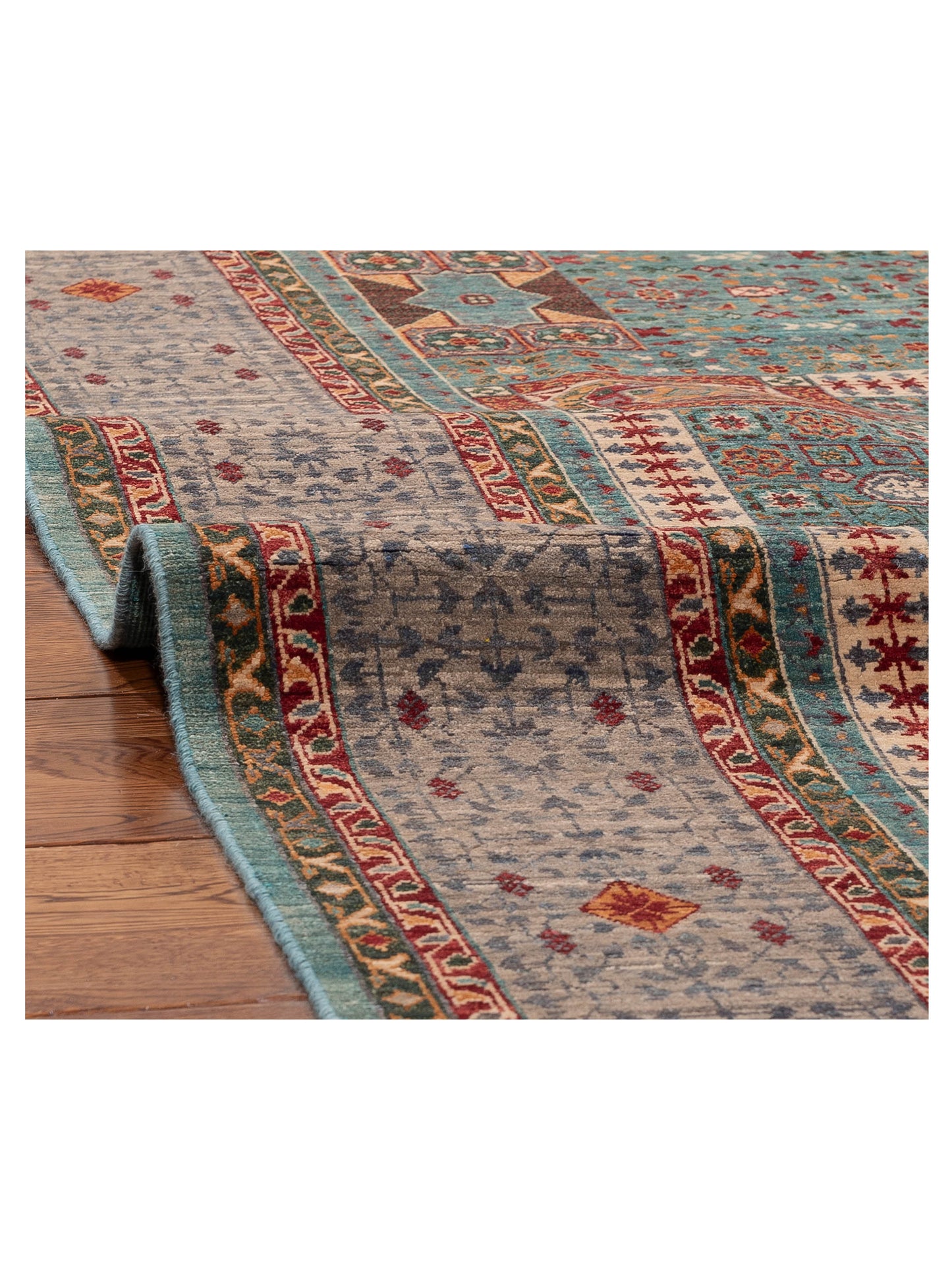Artisan Mamluk 154652 Blue Gray 5.9x8.3 Hand Knotted Rug