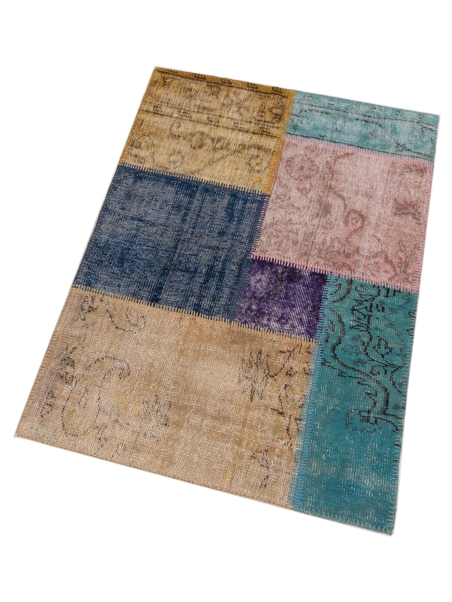 Turkish Vestige Patchwork 131115 Multi 3.4x4.11 Hand Knotted Rug