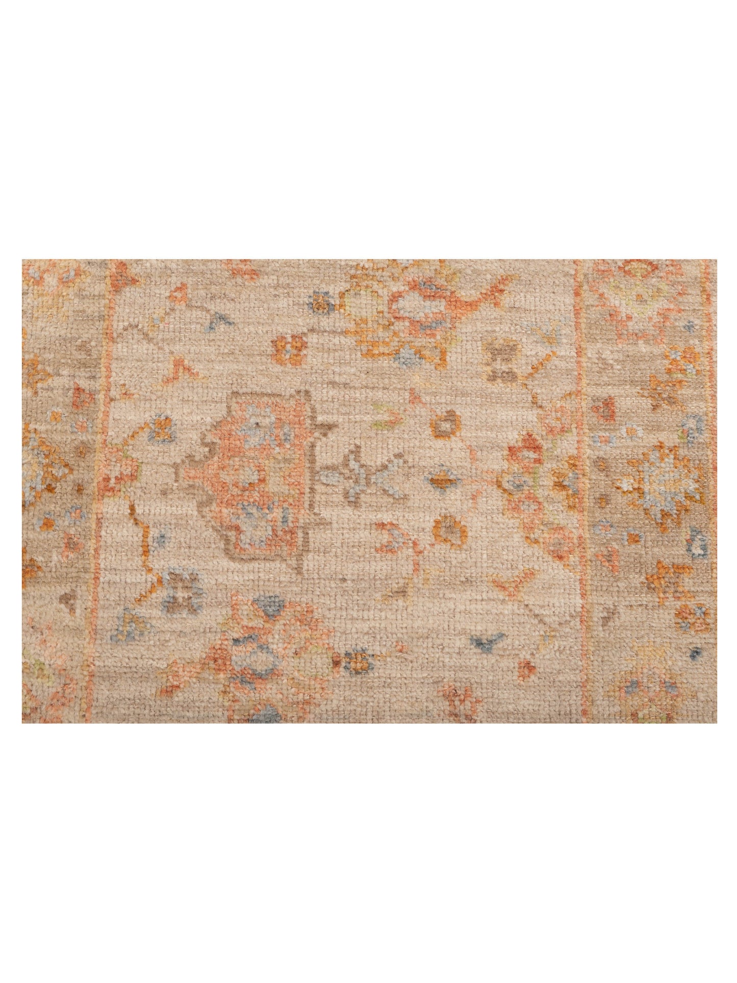 Angora Oushak 150416 Beige Brown 2.8x11.11 Hand Knotted Rug