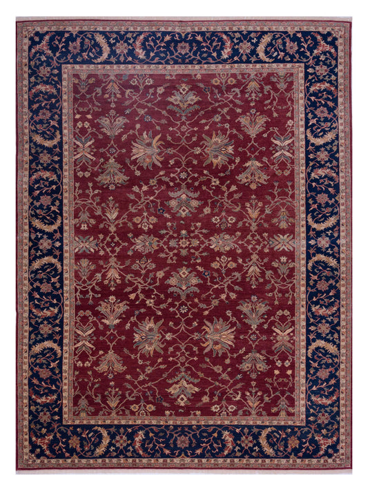 Pasha Antique Loom  Red Navy Transitional