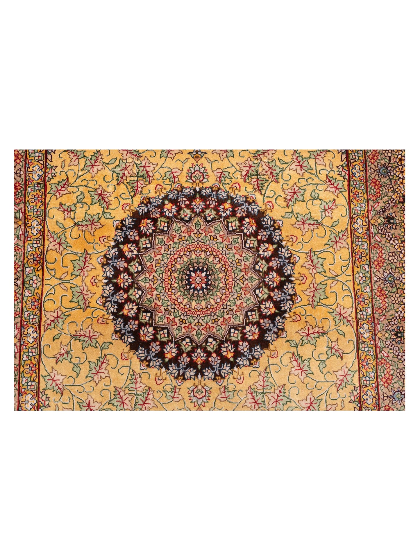 Pure Silk 119263 Gold Brown 2x3.1 Hand Knotted Rug