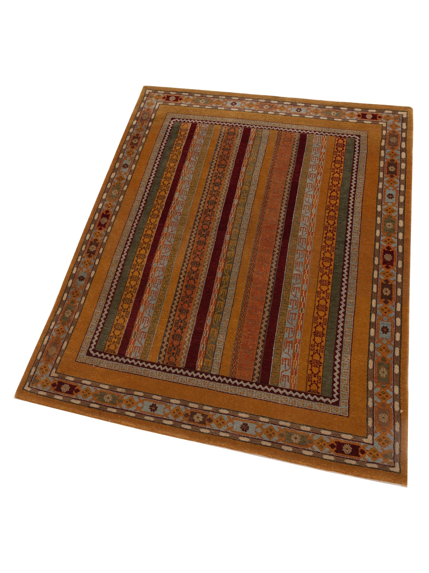 Shawl 110879 Multi 4.1x6 Hand Knotted Rug