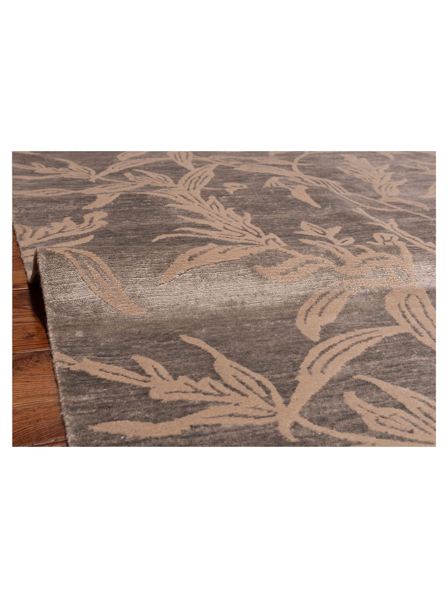 Tibetino 119735 Silver Silver 5.11x8.9 Hand Knotted Rug