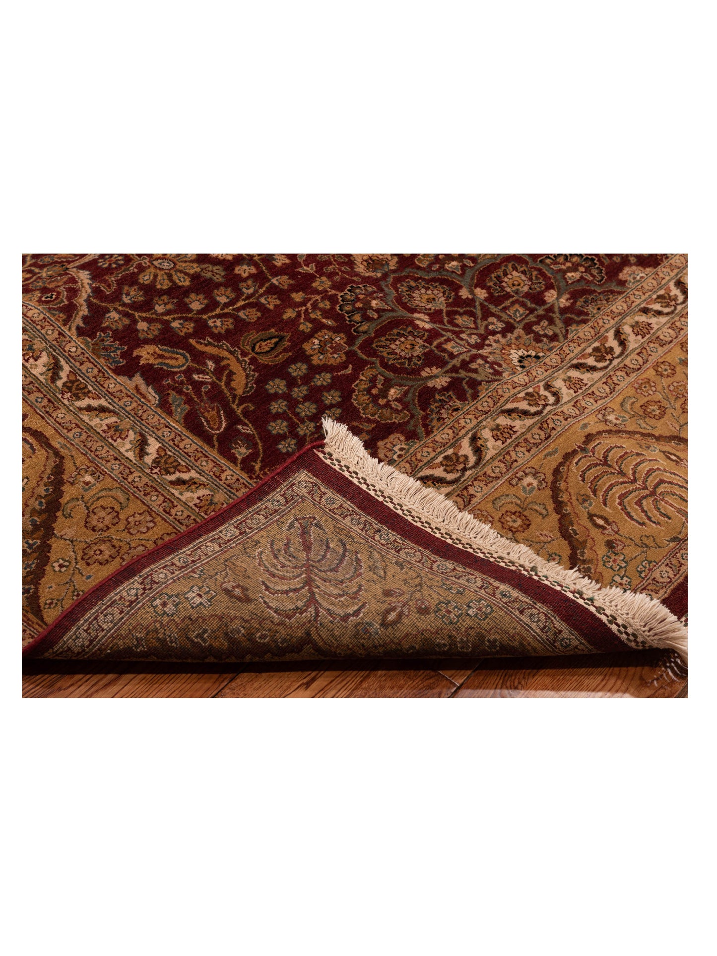 Platinum 91738 Red Gold 9x11.8 Hand Knotted Rug