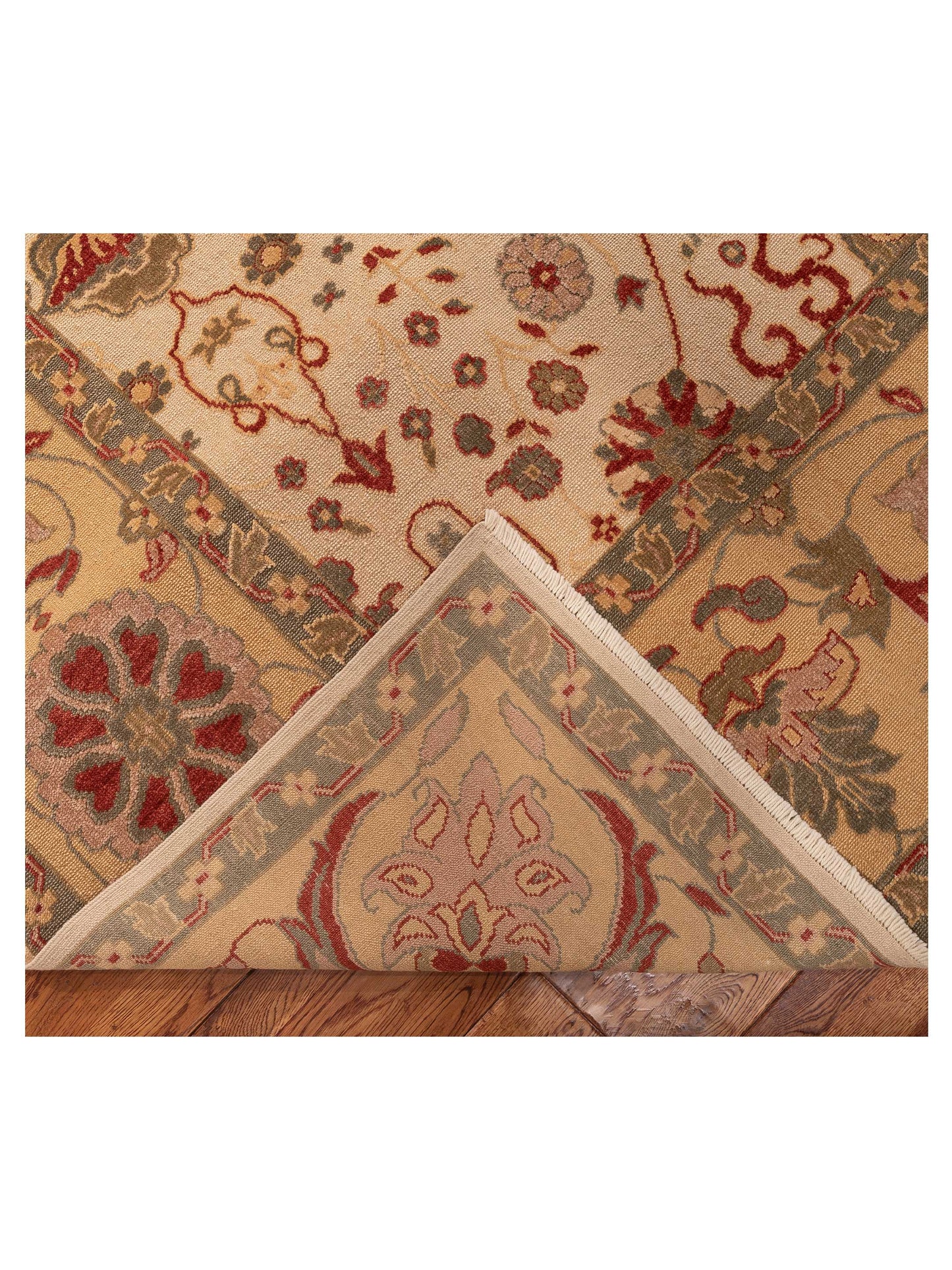 Antique Loom 93103 Ivory Gold 10.5x13.11 Hand Knotted Rug