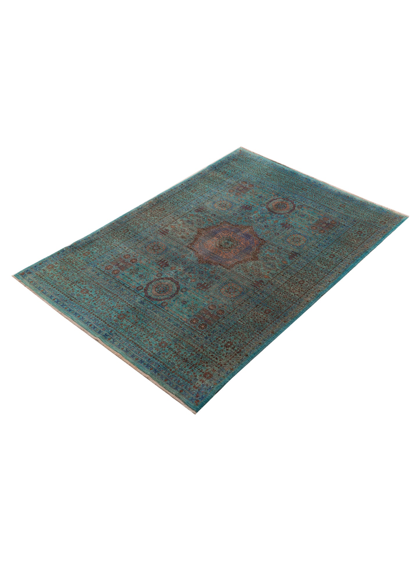Artisan Mamluk 155302 Blue Blue 5x7.2 Hand Knotted Rug