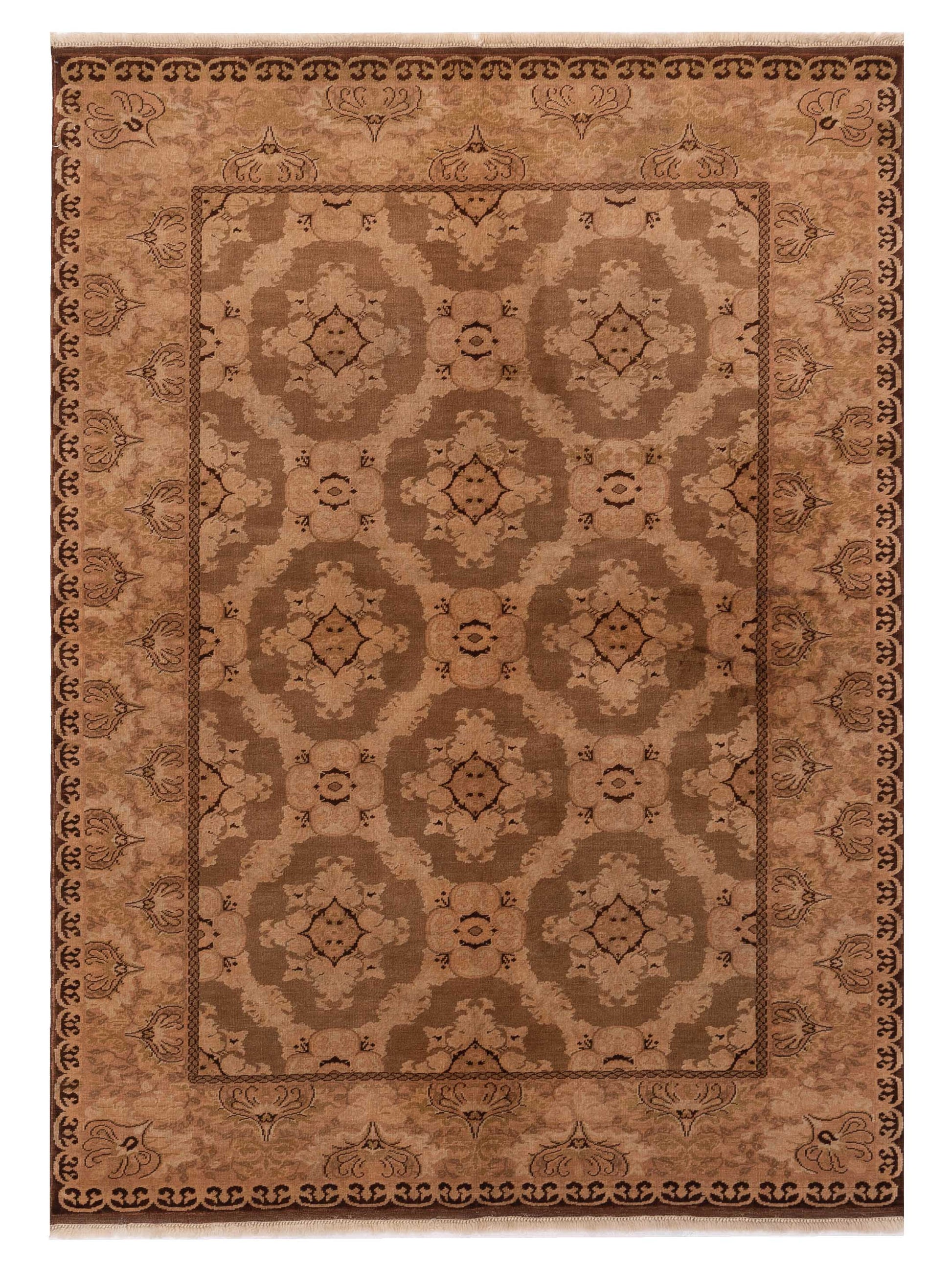 Pasha Antique Loom  Olive Brown Traditional