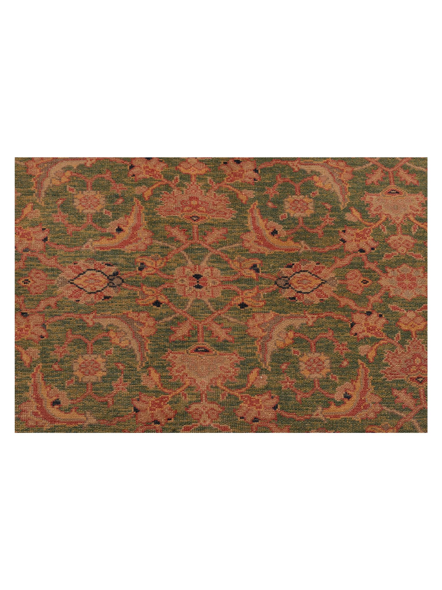 Antique Loom 147464 Green Beige 6.10x9.7 Hand Knotted Rug
