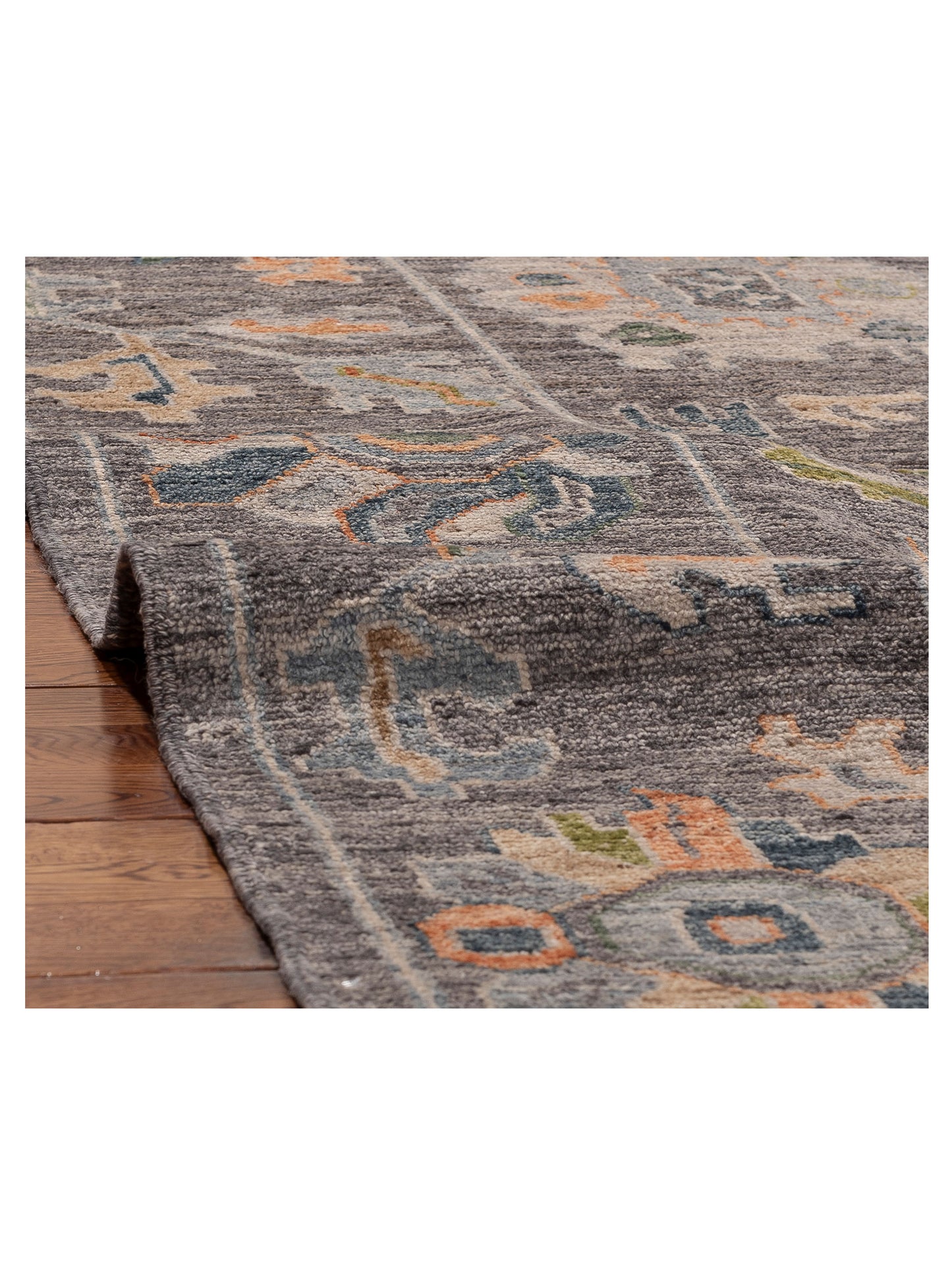 Angora Oushak 156077 Gray Gray 8x9.7 Hand Knotted Rug