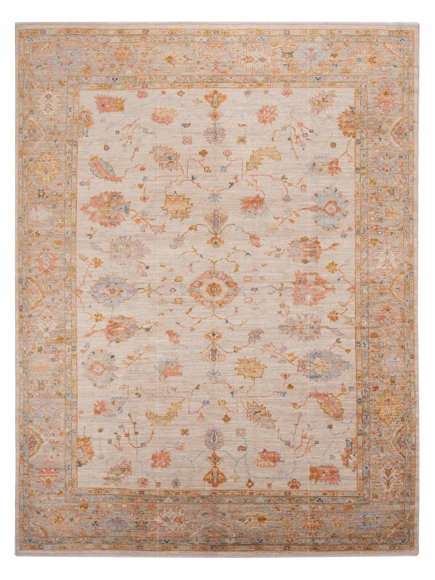 Anadol Angora Oushak  Ivory Silver Traditional