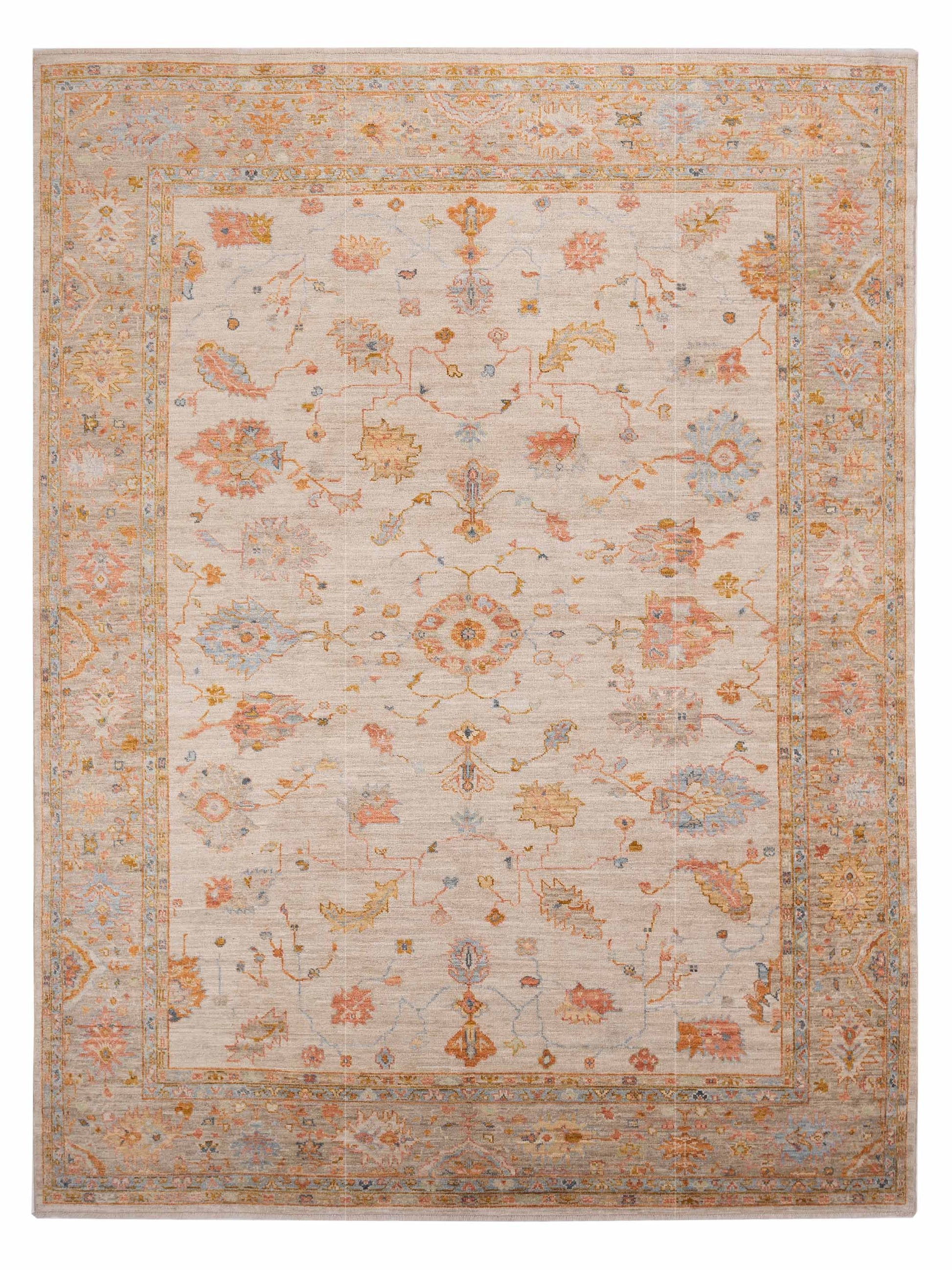 Anadol Angora Oushak  Ivory Silver Traditional