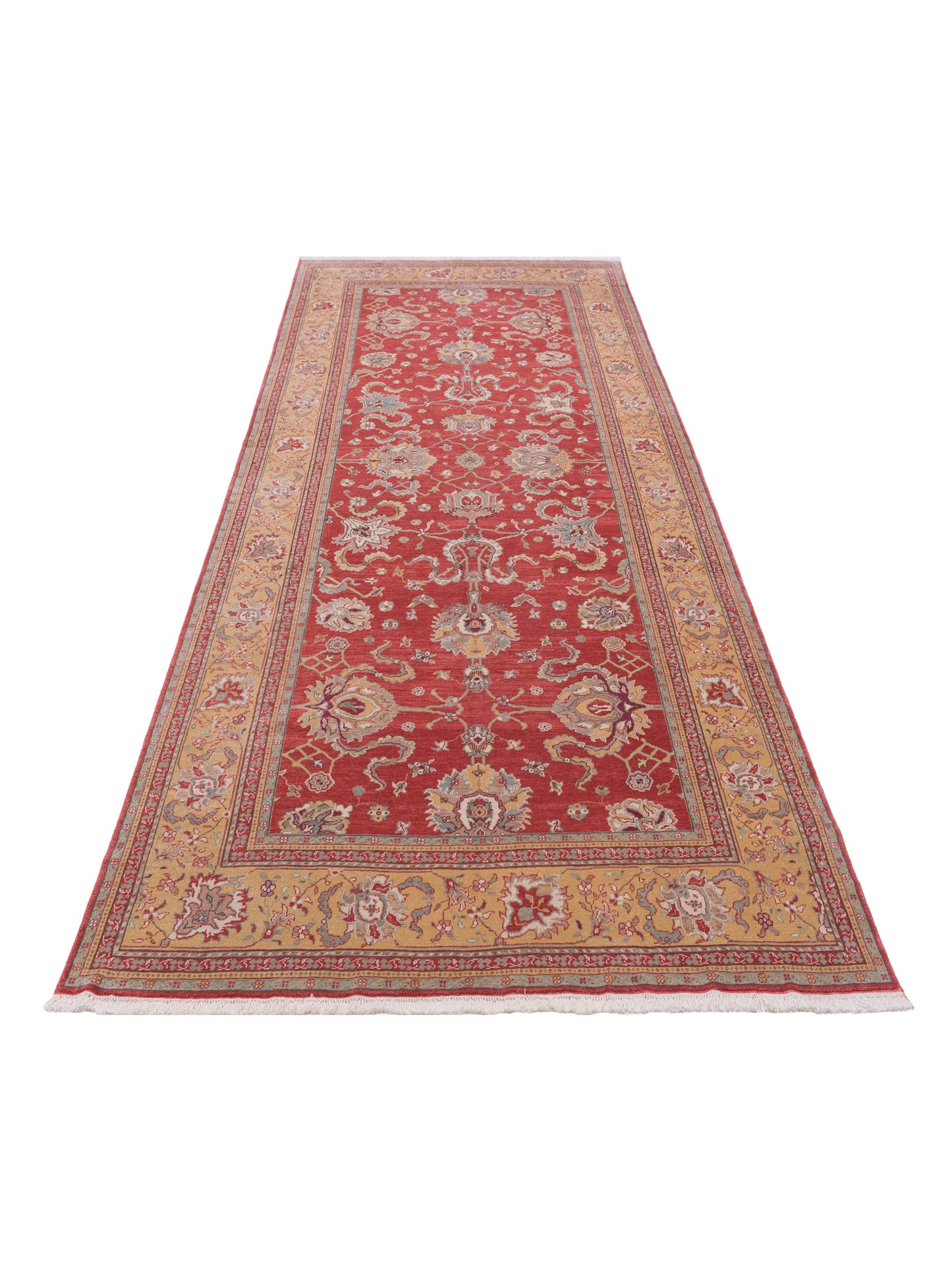 Antique Loom 98147 Rust Gold 8.2x14.11 Hand Knotted Rug