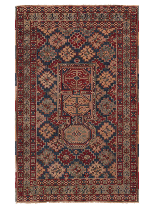 Pasha Turkish Shirwan  Navy Red Traditional