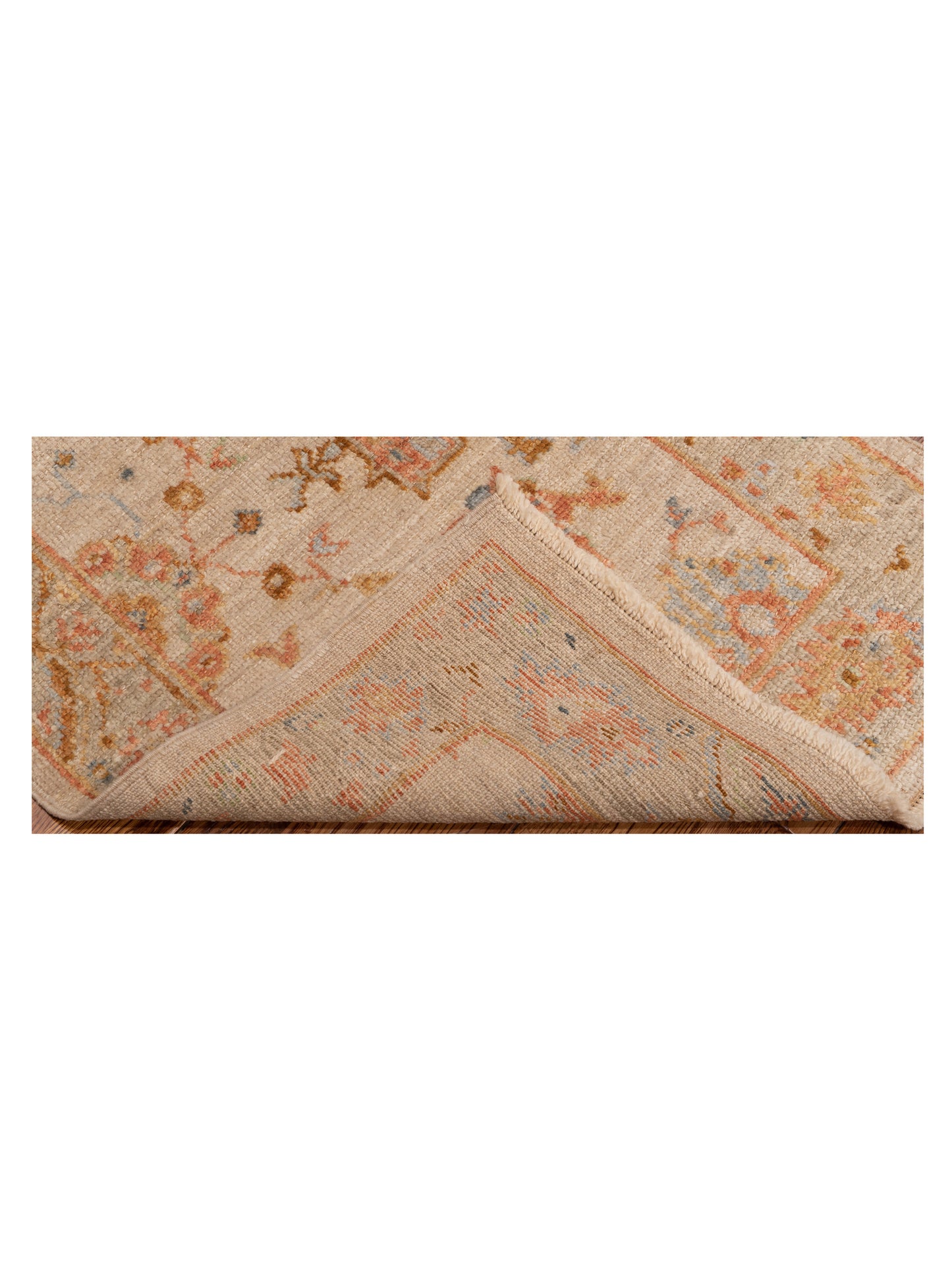 Angora Oushak 149631 Ivory Silver 2.6x13.8 Hand Knotted Rug