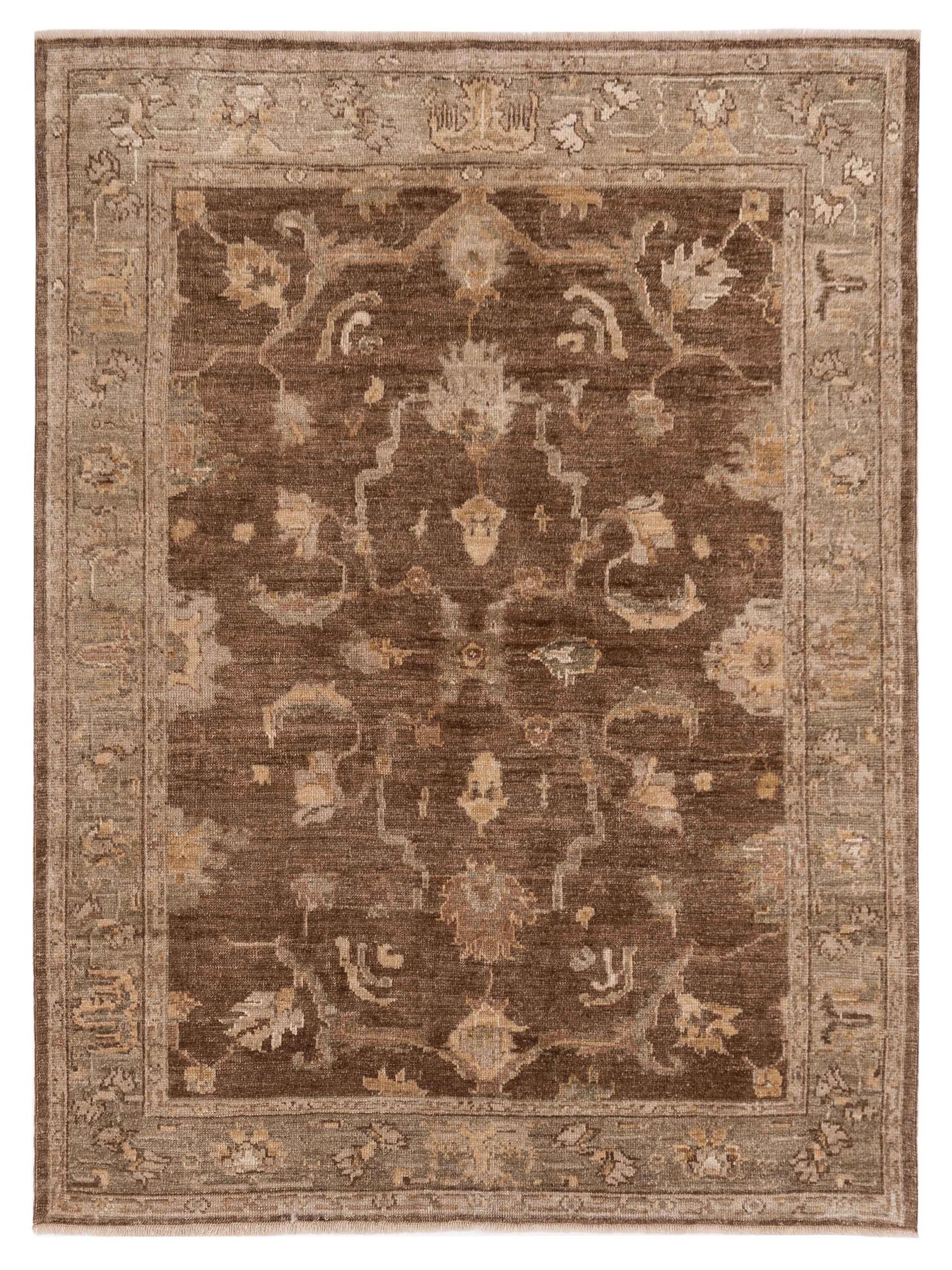 Anadol Angora Oushak  Brown Green Traditional
