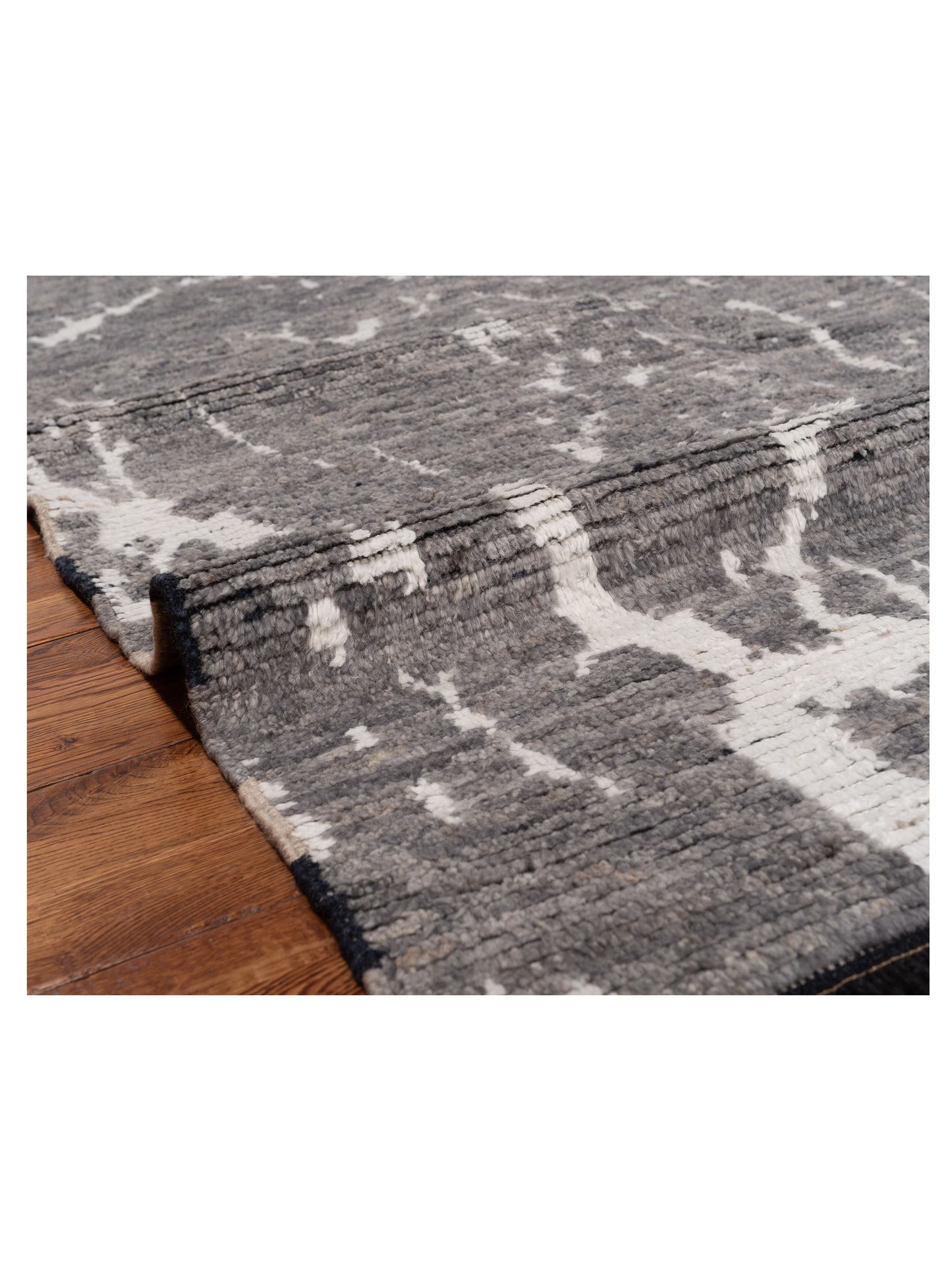 Atlas 150454 Gray Gray 8.1x9.9 Hand Knotted Rug