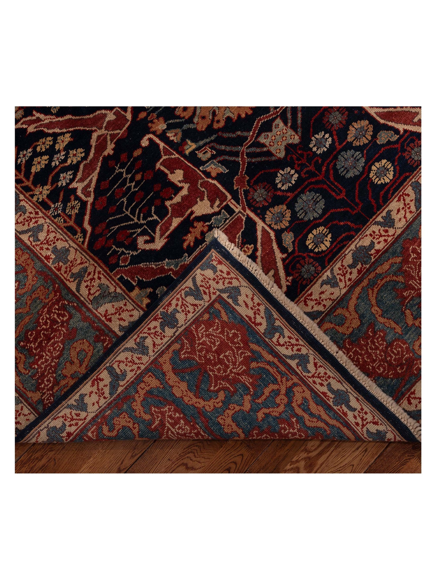 Antique Loom 147431 Navy Blue 9.4x12 Hand Knotted Rug