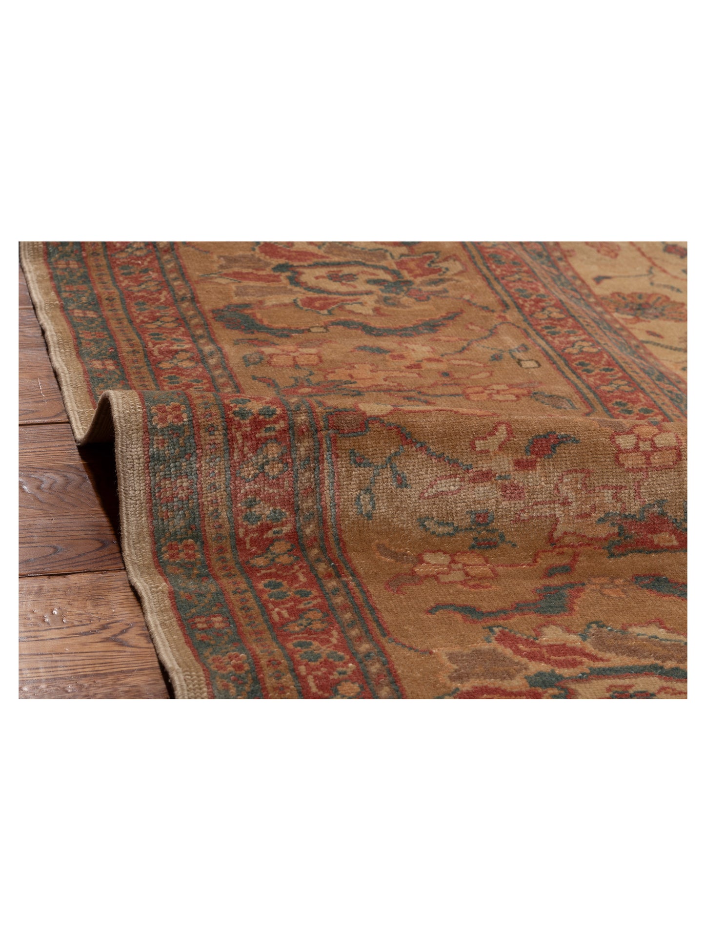 Antique Loom 107940 Ivory Light Brown 10.8x14.6 Hand Knotted Rug