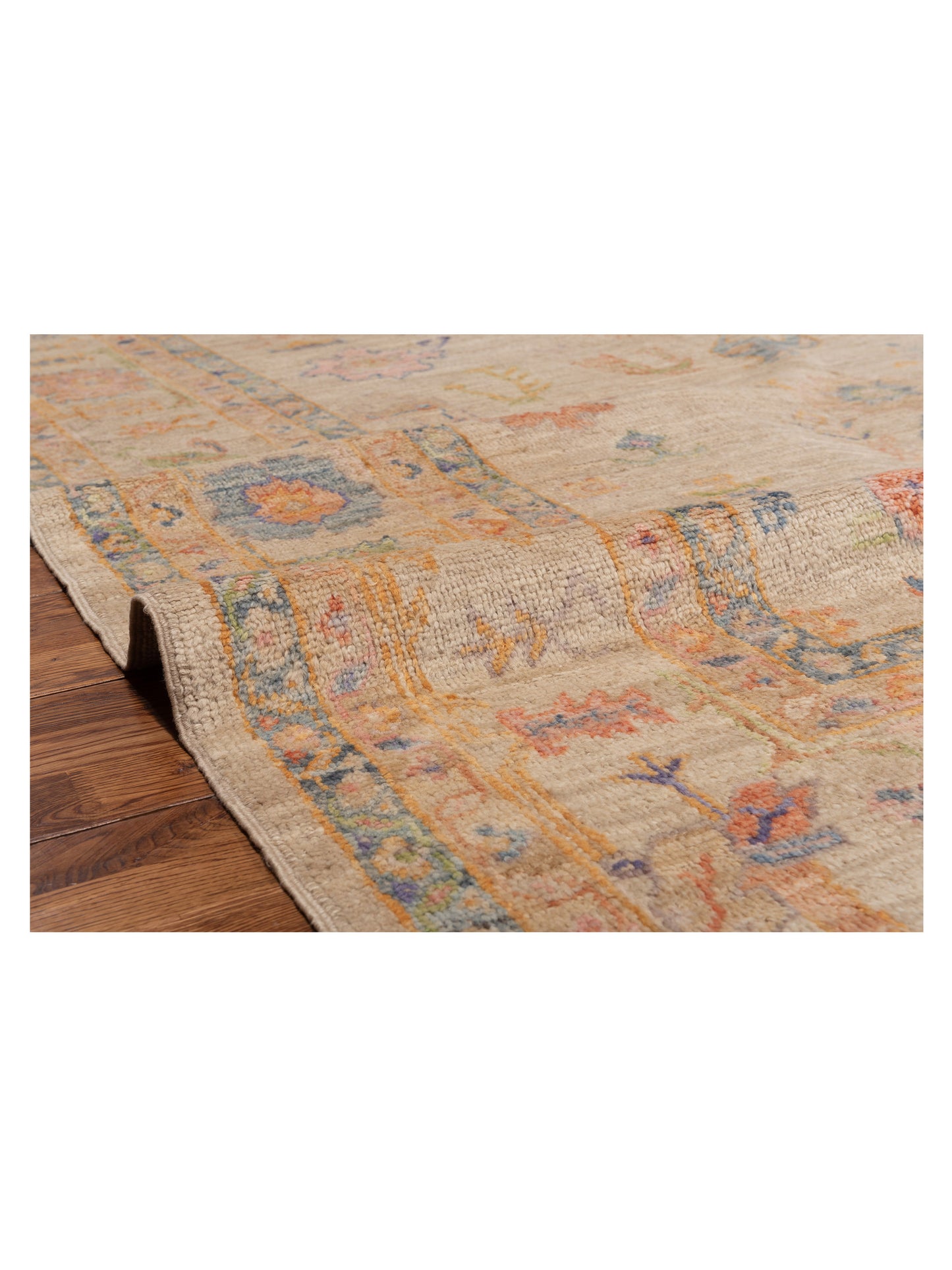 Angora Oushak 150467 Beige Beige 8.10x11.5 Hand Knotted Rug