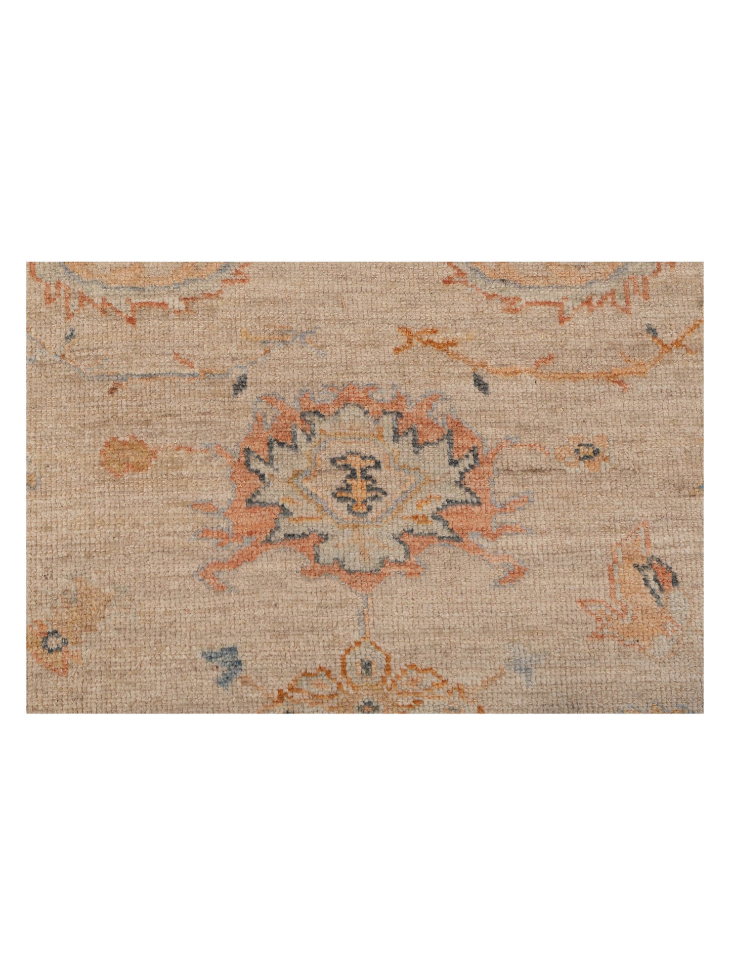 Angora Oushak 149287 Beige Rust 8.1x9.7 Hand Knotted Rug