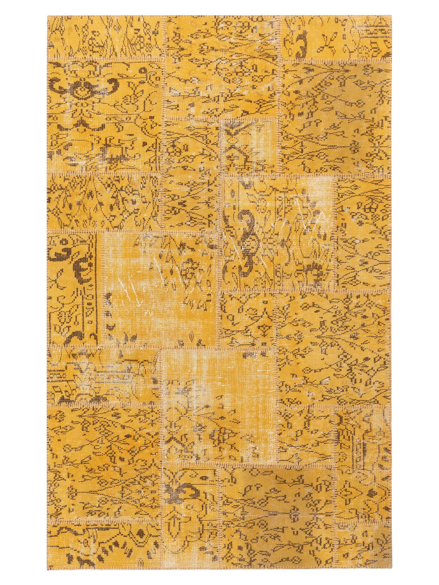 Pasha Turkish Vestige Patchwork  Yellow  Contemporary