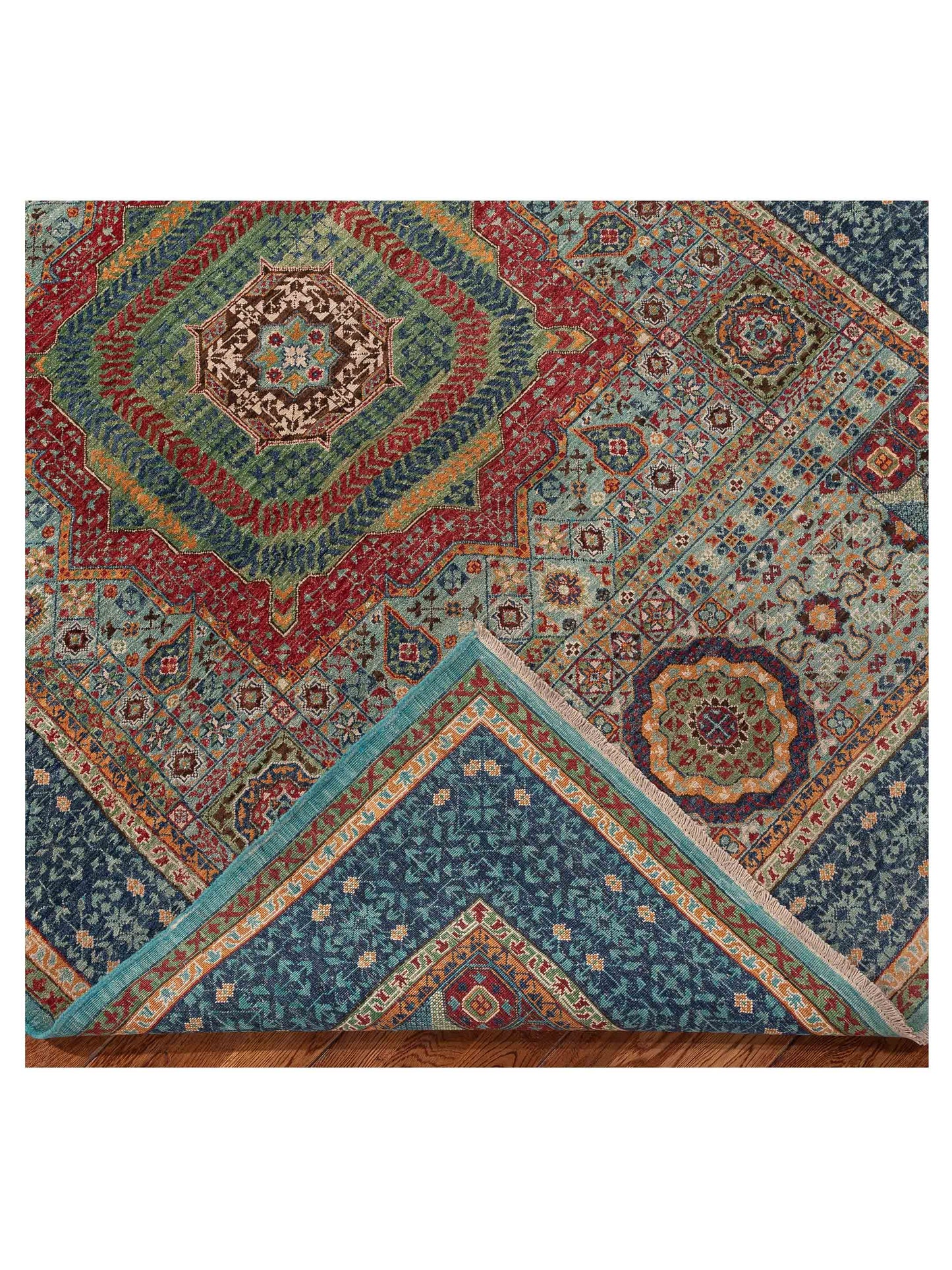 Artisan Mamluk 154613 Blue Blue 5.10x8 Hand Knotted Rug