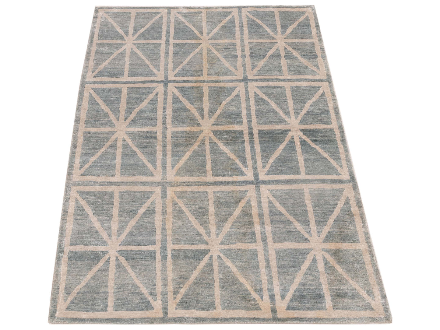 Tibetino 119759 Blue 4x6.1 Hand Knotted Rug