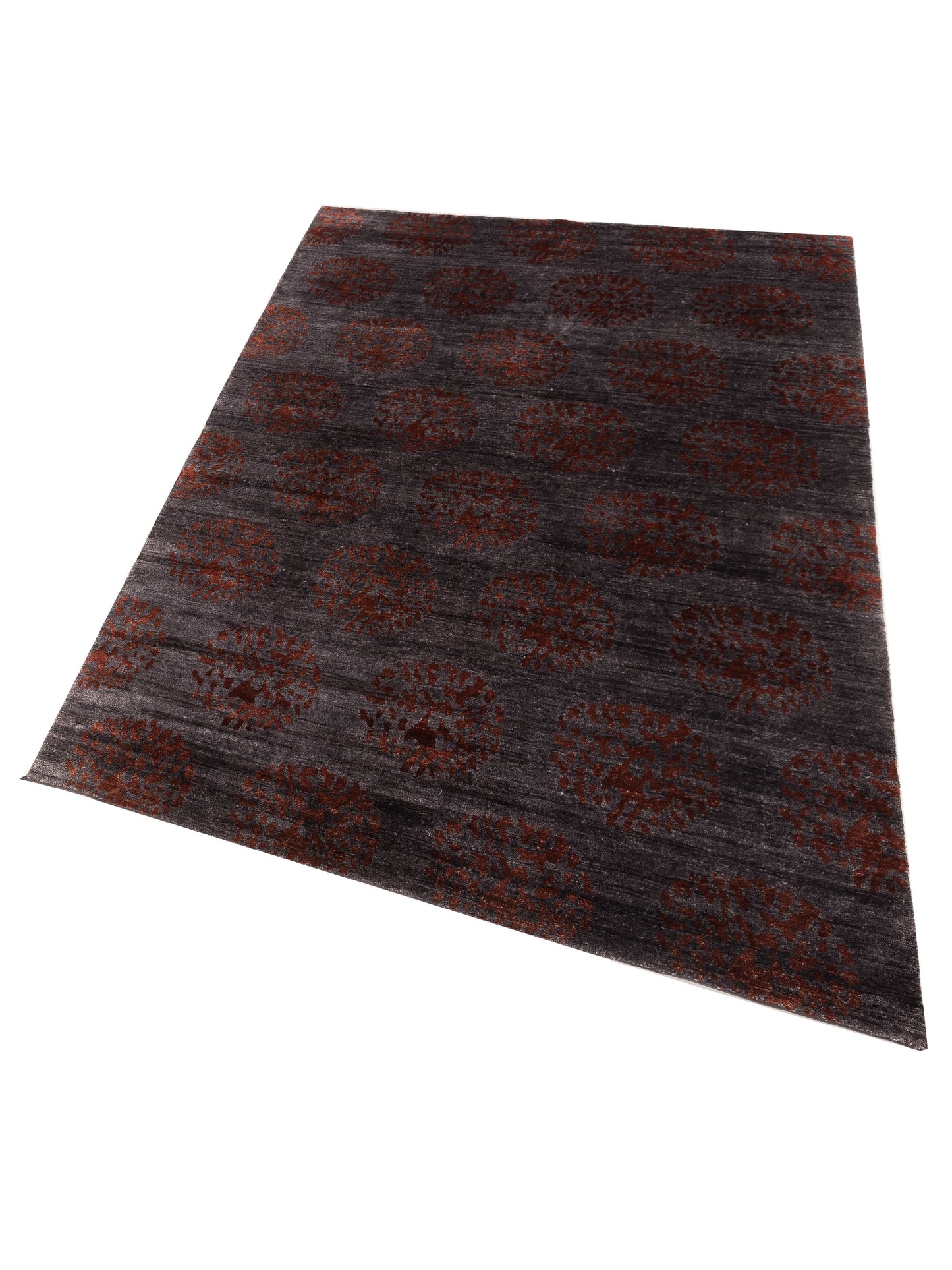 Tibetino 119751 Charcoal Red 6x8.11 Hand Knotted Rug