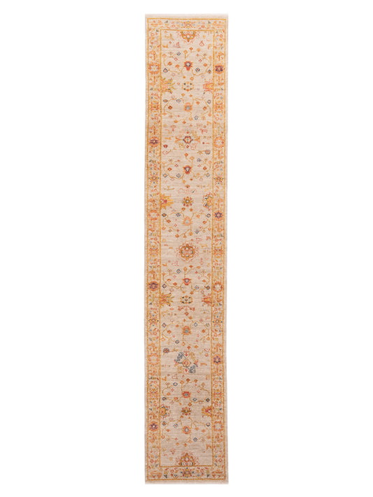 Anadol Angora Oushak  Ivory Silver Traditional