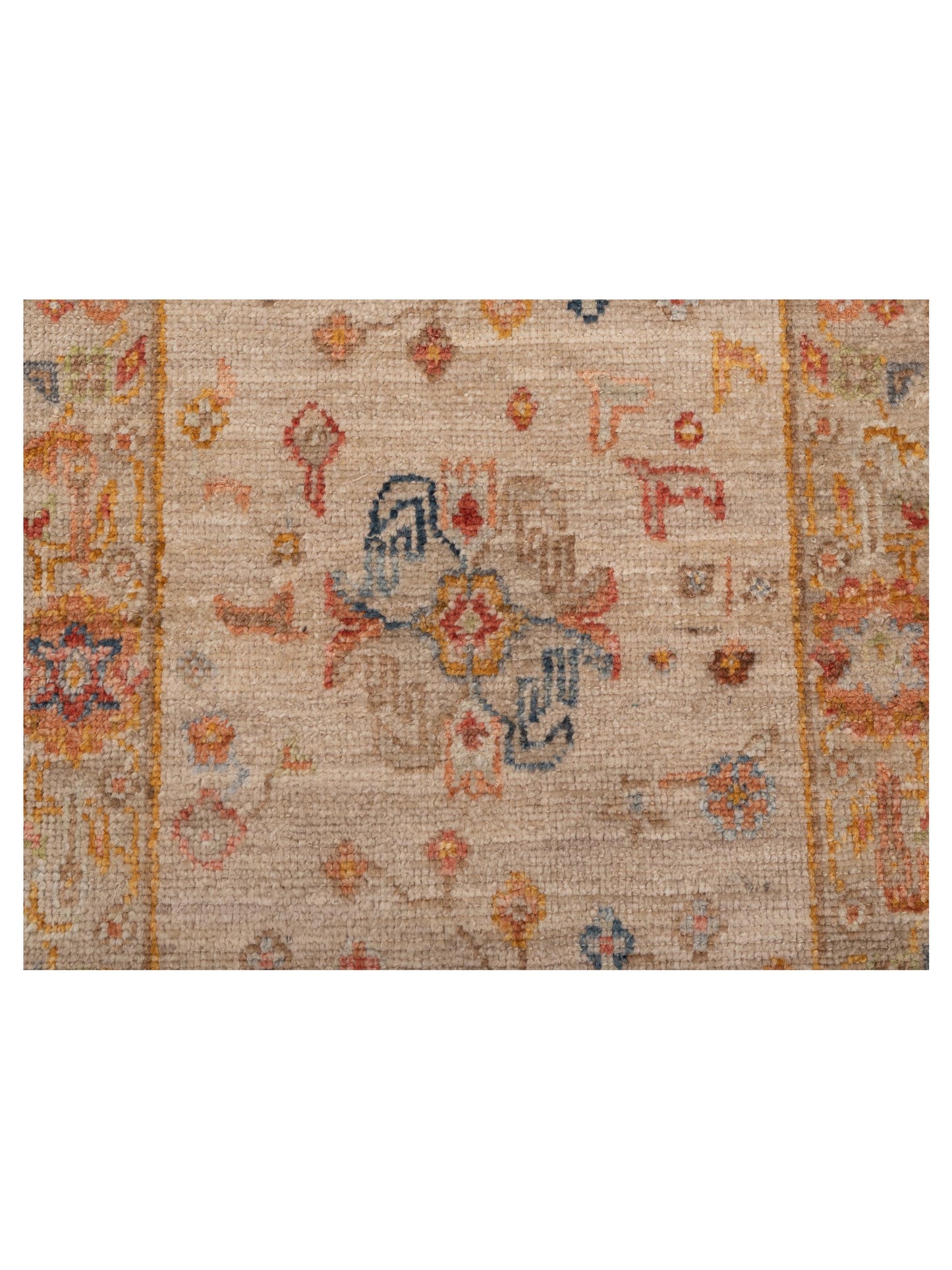 Angora Oushak 150244 Ivory Silver 2.6x13.9 Hand Knotted Rug