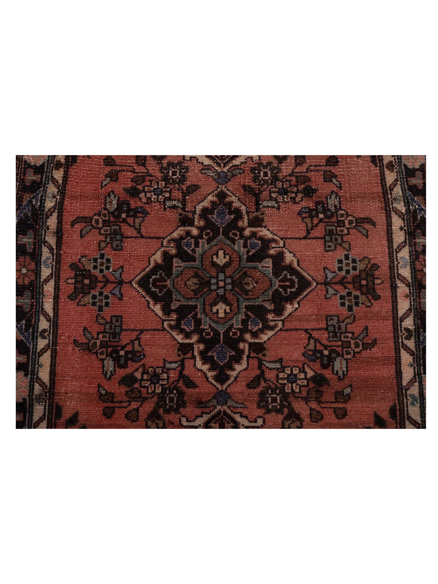 Persian 147705 Rust Brown 2.7x9.4 Hand Knotted Rug