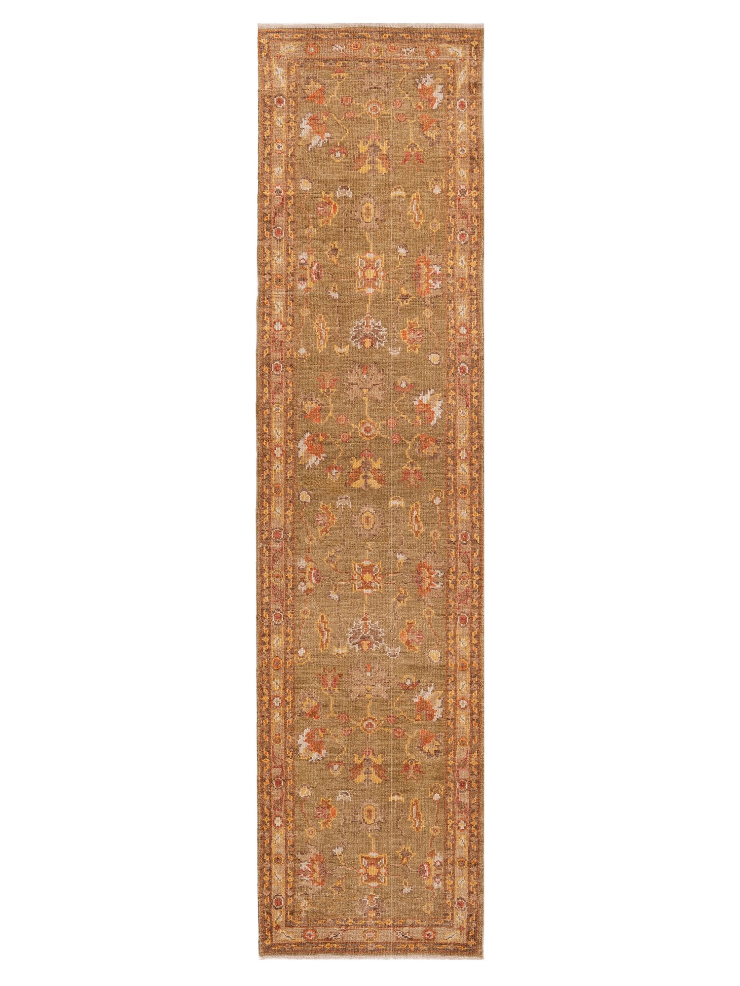 Anadol Angora Oushak  Green Light Brown Traditional