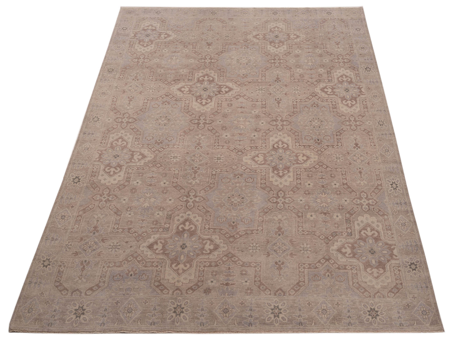 Andalusia 125886 Light Brown Brown 8.11x119 Hand Knotted Rug