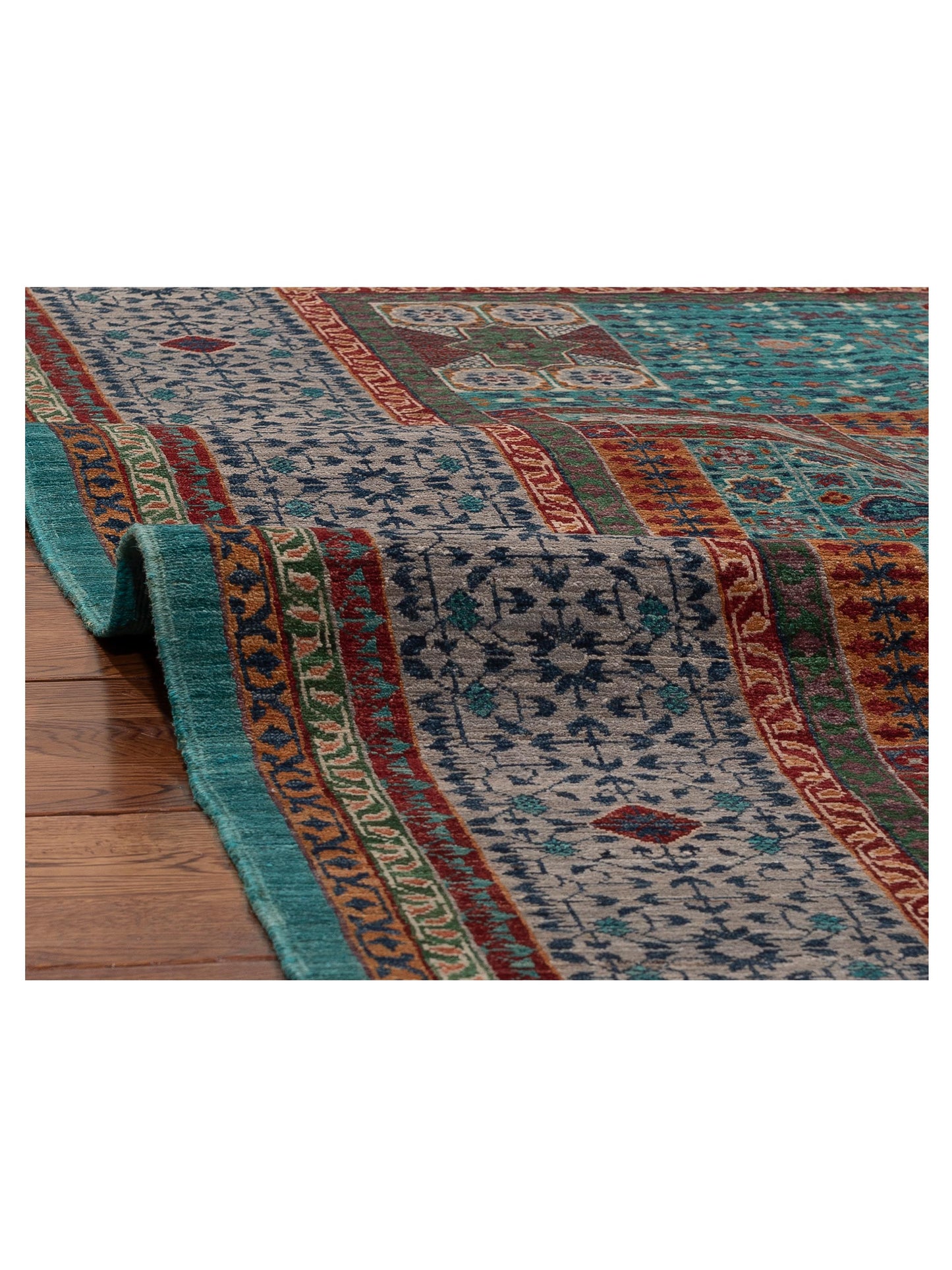 Artisan Mamluk 154747 Blue Gray 5.10x7.7 Hand Knotted Rug