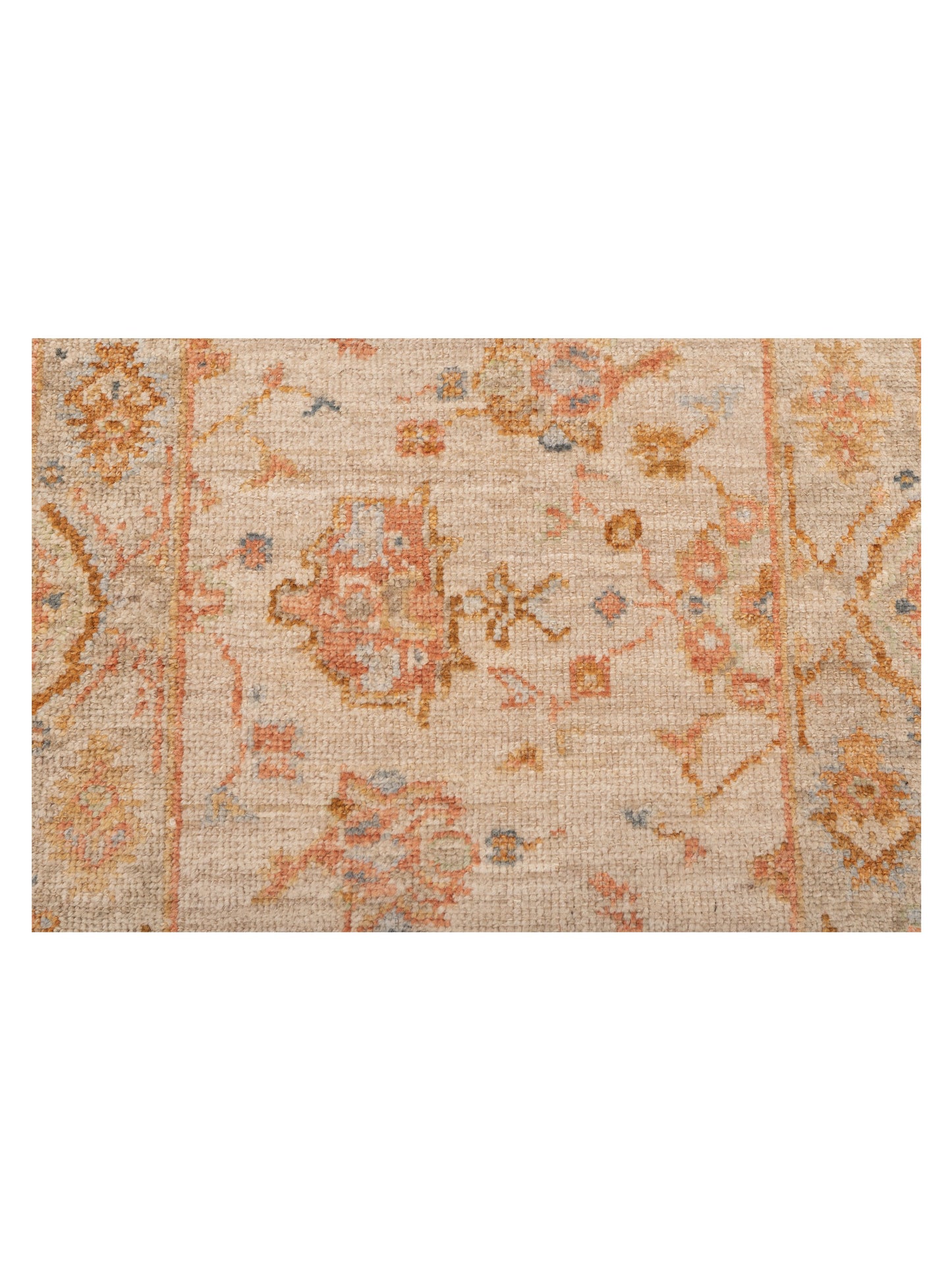 Angora Oushak 149631 Ivory Silver 2.6x13.8 Hand Knotted Rug