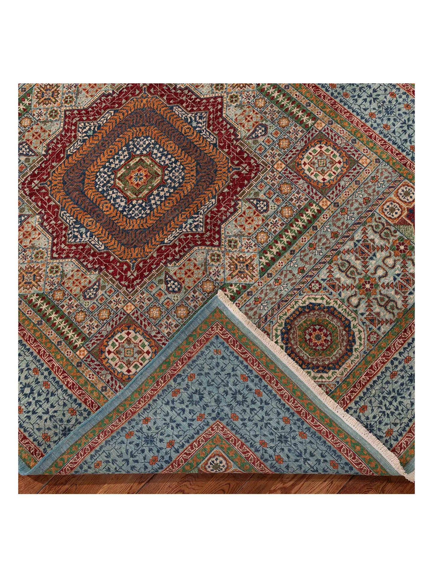 Artisan Mamluk 154640 Silver Gray 5.11x8.2 Hand Knotted Rug