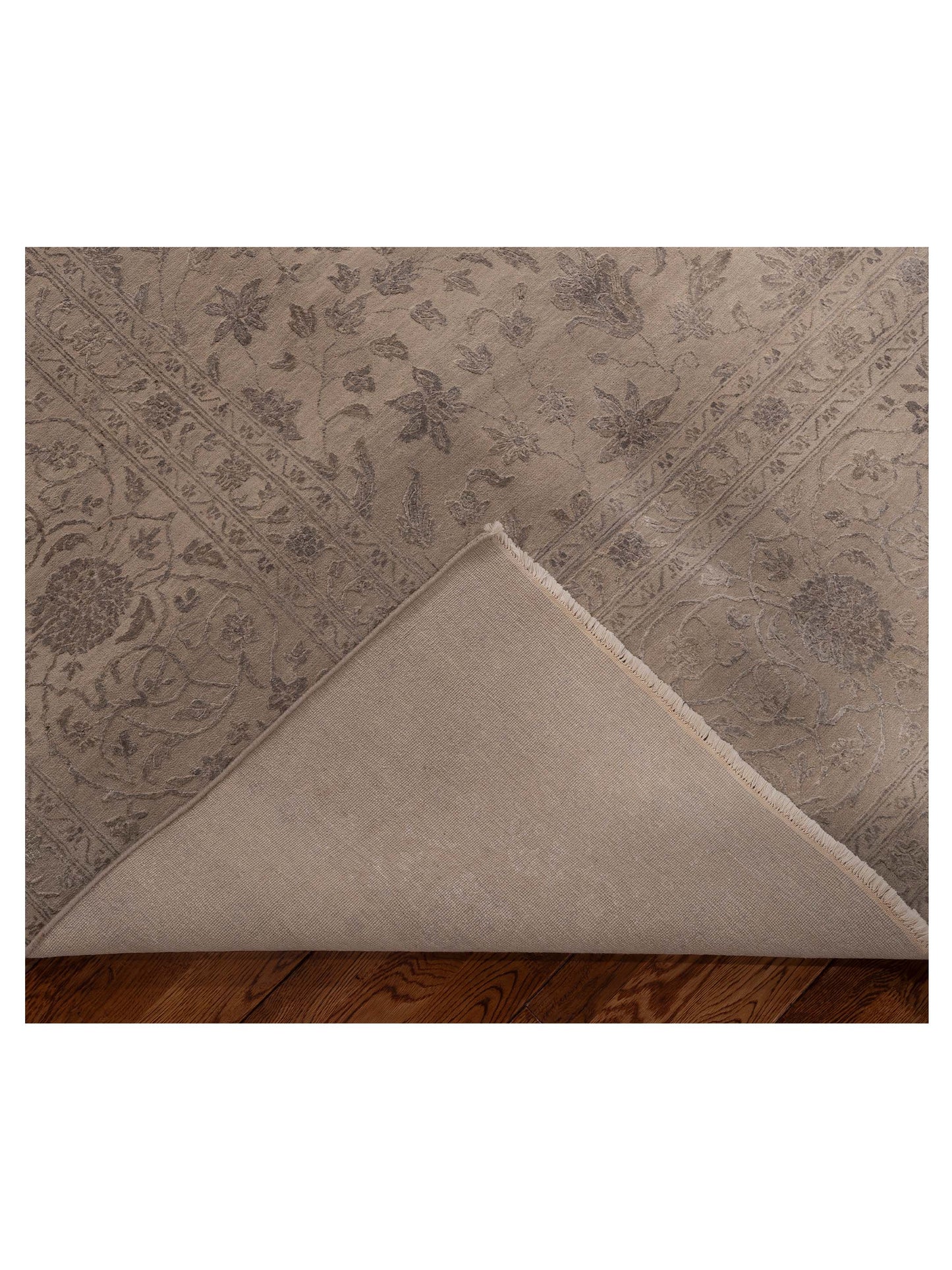 Mastersilk 119184 Silver Silver 10.1x14.2 Hand Knotted Rug