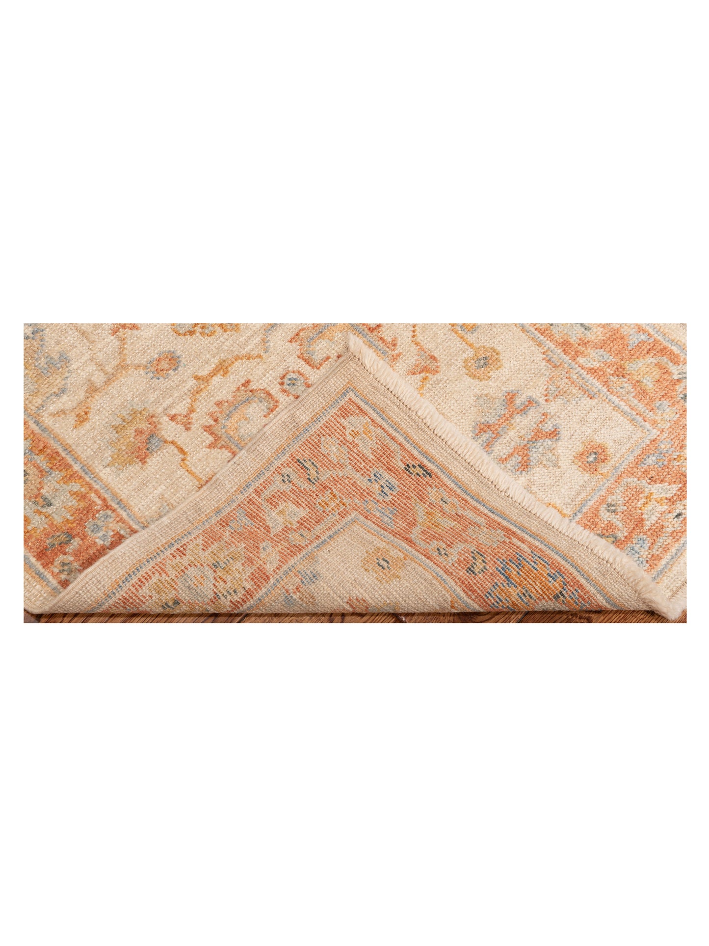 Angora Oushak 149539 Ivory Rust 2.5x13.3 Hand Knotted Rug