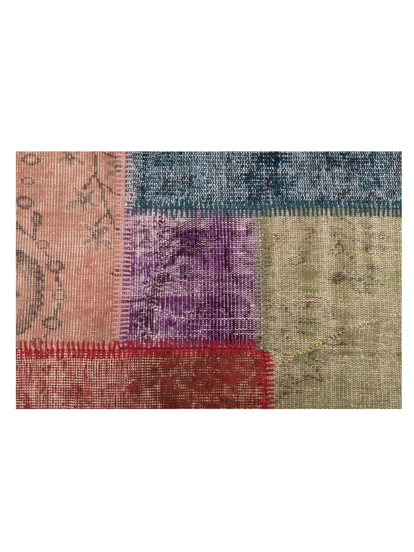 Turkish Vestige Patchwork 131096 Multi 3.3x4.11 Hand Knotted Rug