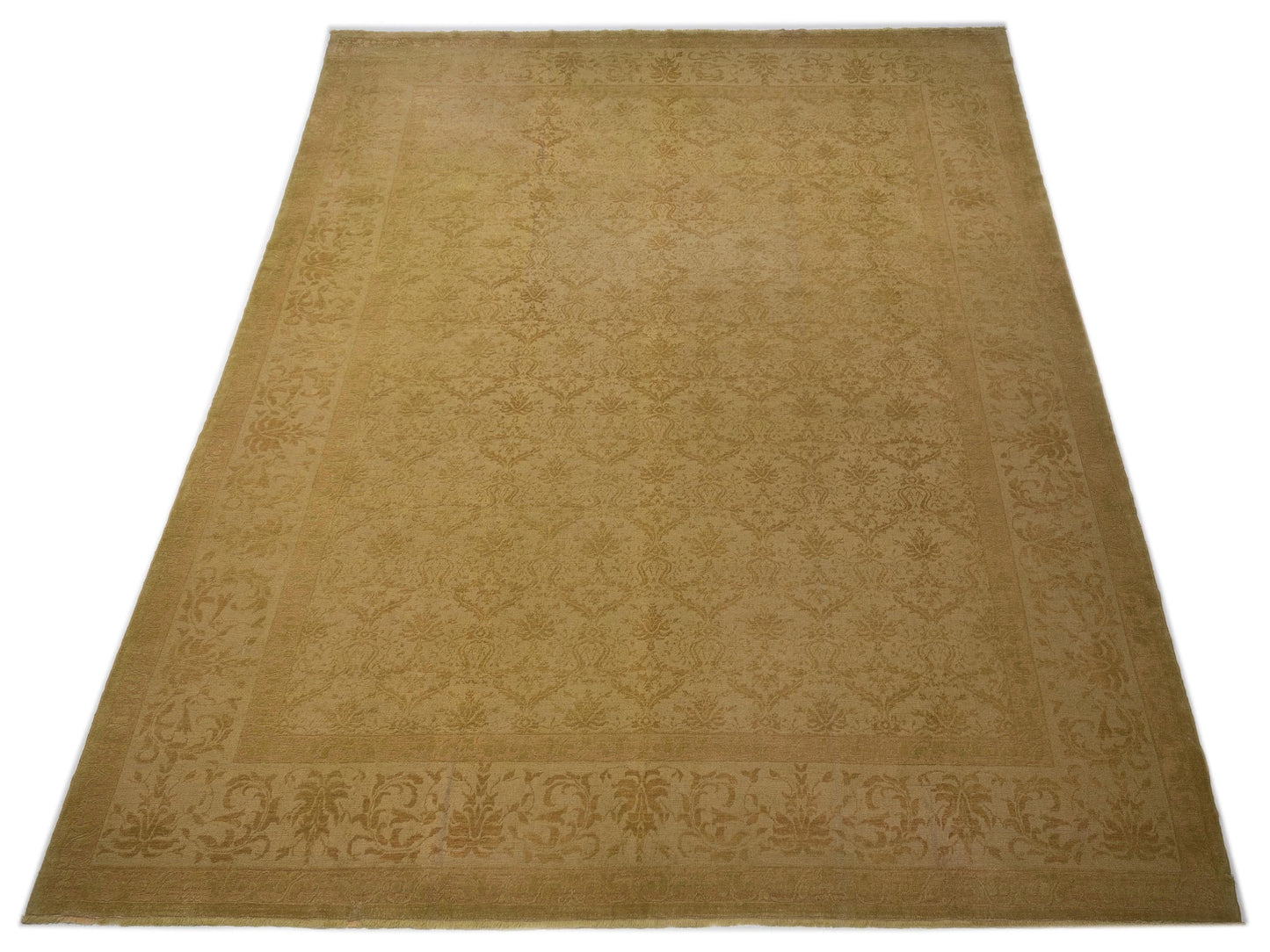 Color Bouquet 108853 Yellow Gold 11.11x15.3 Hand Knotted Rug