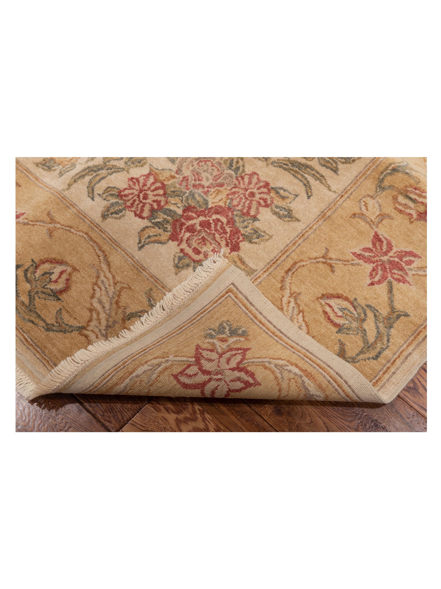 Antique Loom 82187 Ivory Gold 6.10x8.8 Hand Knotted Rug